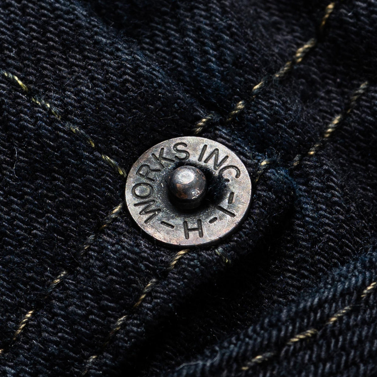 IH-1955S-142od 14oz Selvedge Denim "1955" Vintage Tapered Jeans - Indigo Overdyed Black
