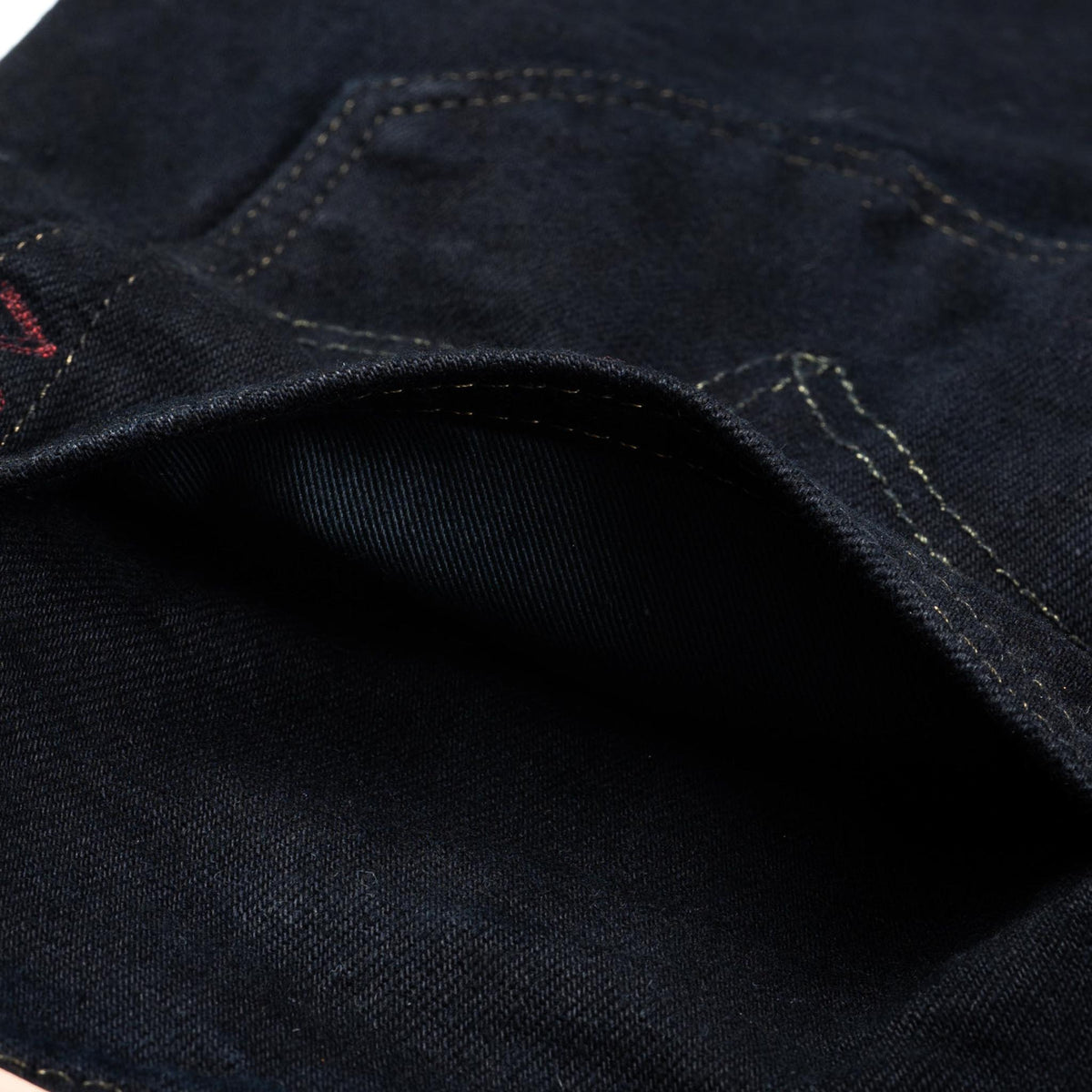 IH-1955S-142od 14oz Selvedge Denim "1955" Vintage Tapered Jeans - Indigo Overdyed Black