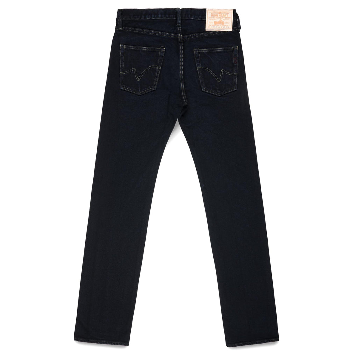IH-666S-21od 21oz Selvedge Denim Slim Straight Cut Jeans - Indigo Overdyed Black