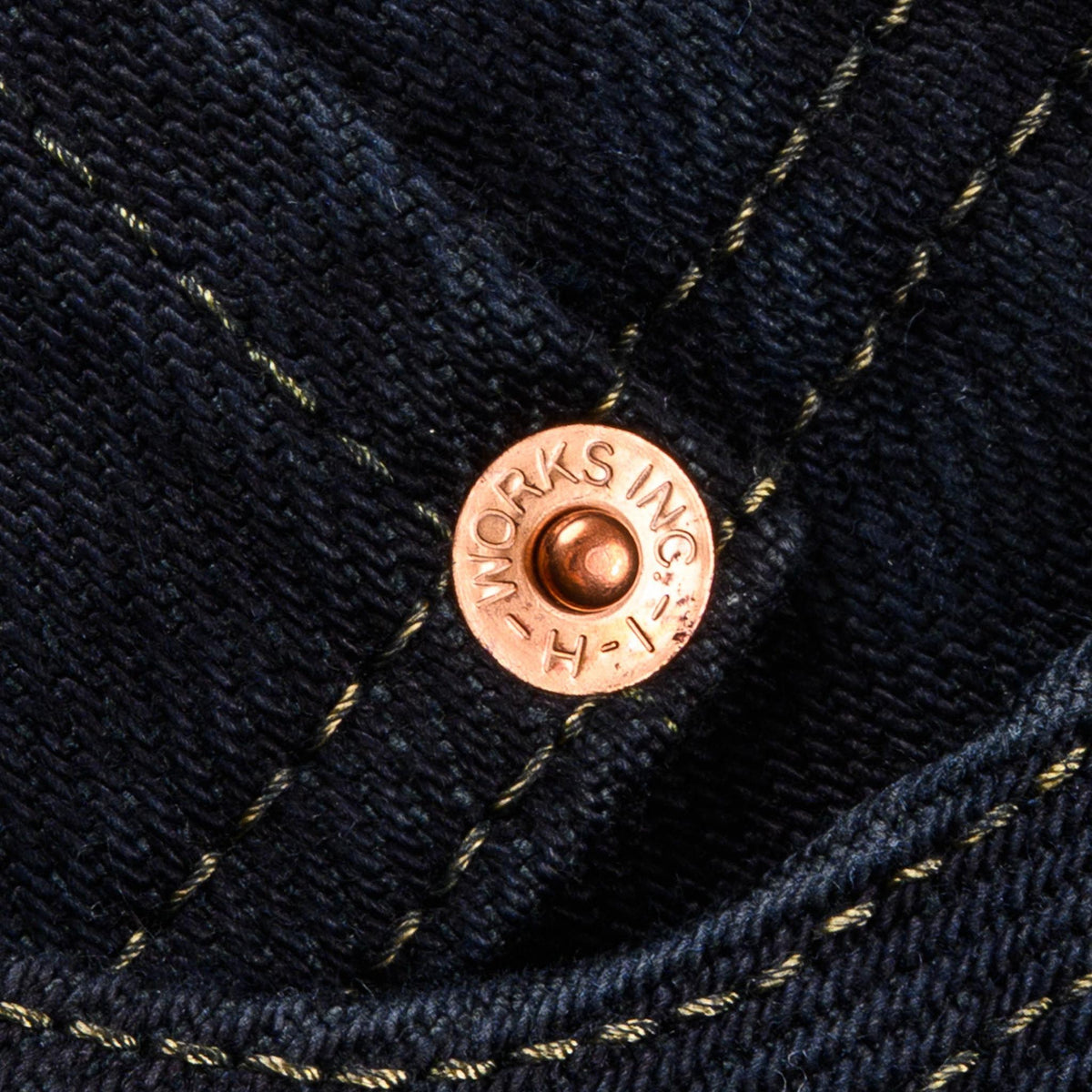 IH-666S-21od 21oz Selvedge Denim Slim Straight Cut Jeans - Indigo Overdyed Black