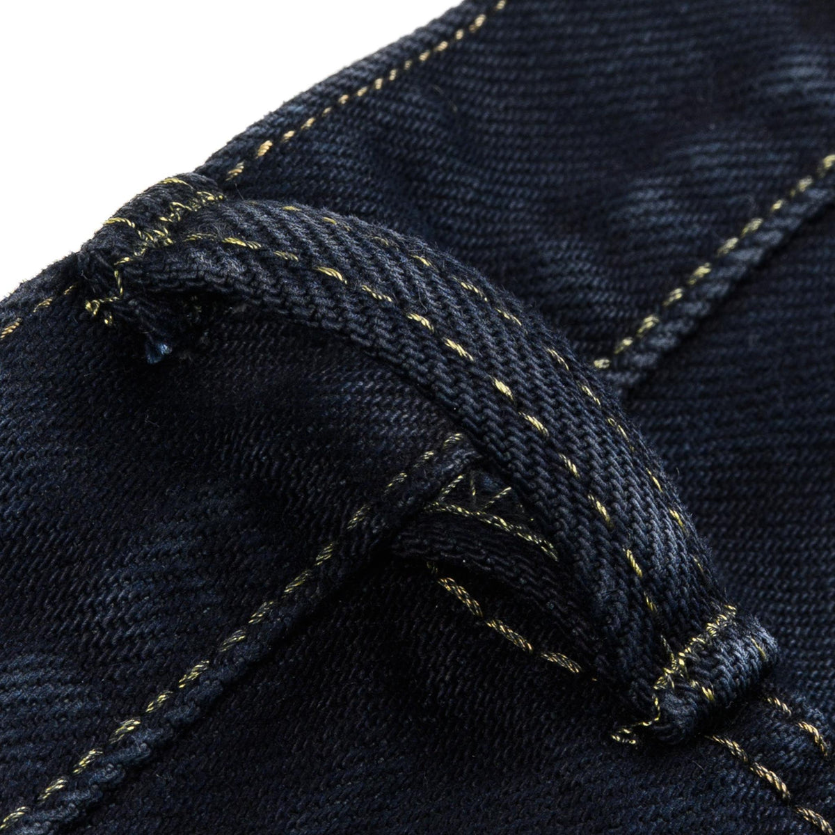 IH-666S-21od 21oz Selvedge Denim Slim Straight Cut Jeans - Indigo Overdyed Black