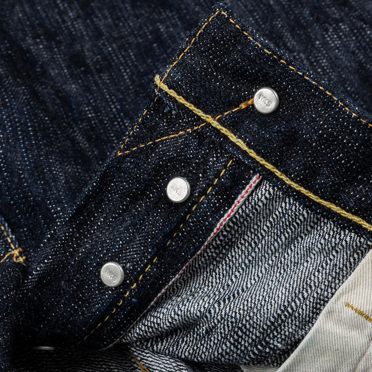 IH-666S-SLB 16oz Slubby Selvedge Denim Slim Straight Cut Jeans - Indigo