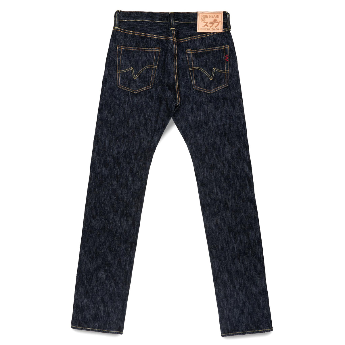 IH-666S-SLB 16oz Slubby Selvedge Denim Slim Straight Cut Jeans - Indigo