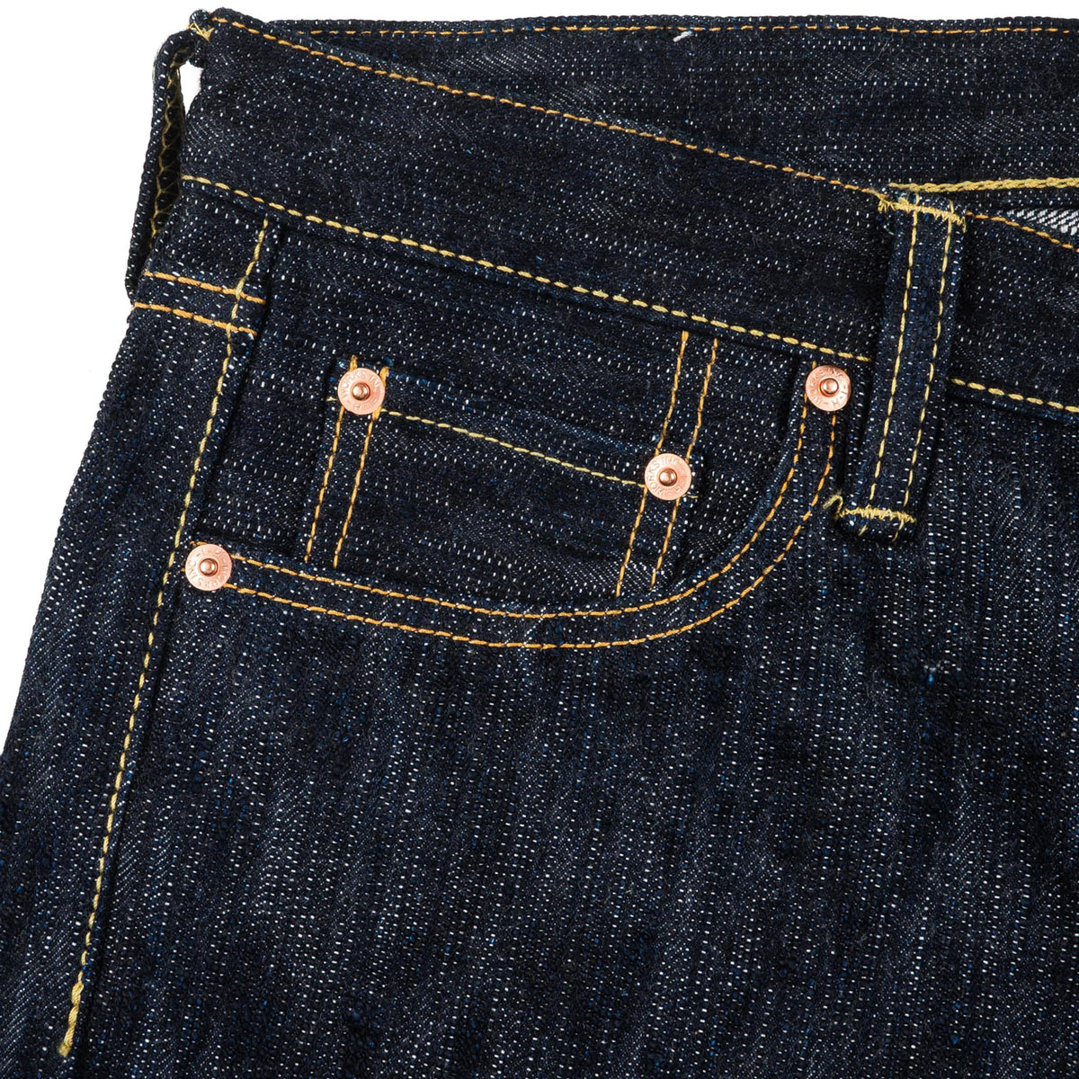IH-666S-SLB 16oz Slubby Selvedge Denim Slim Straight Cut Jeans - Indigo