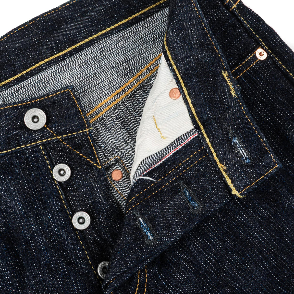 IH-666S-SLB 16oz Slubby Selvedge Denim Slim Straight Cut Jeans - Indigo
