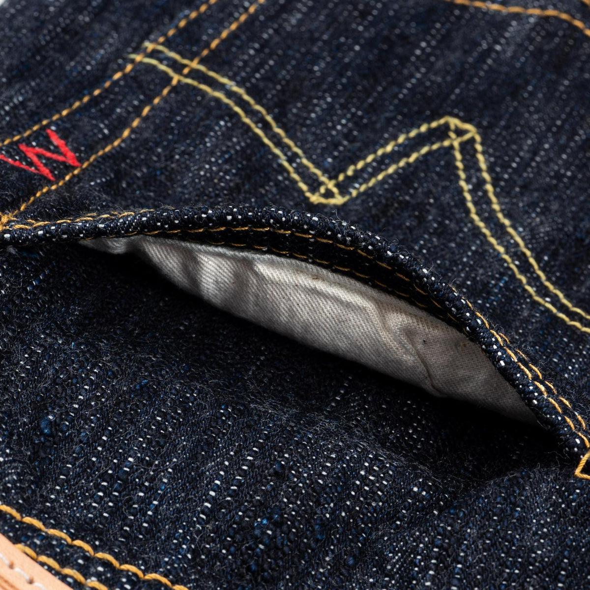 IH-666S-SLB 16oz Slubby Selvedge Denim Slim Straight Cut Jeans - Indigo