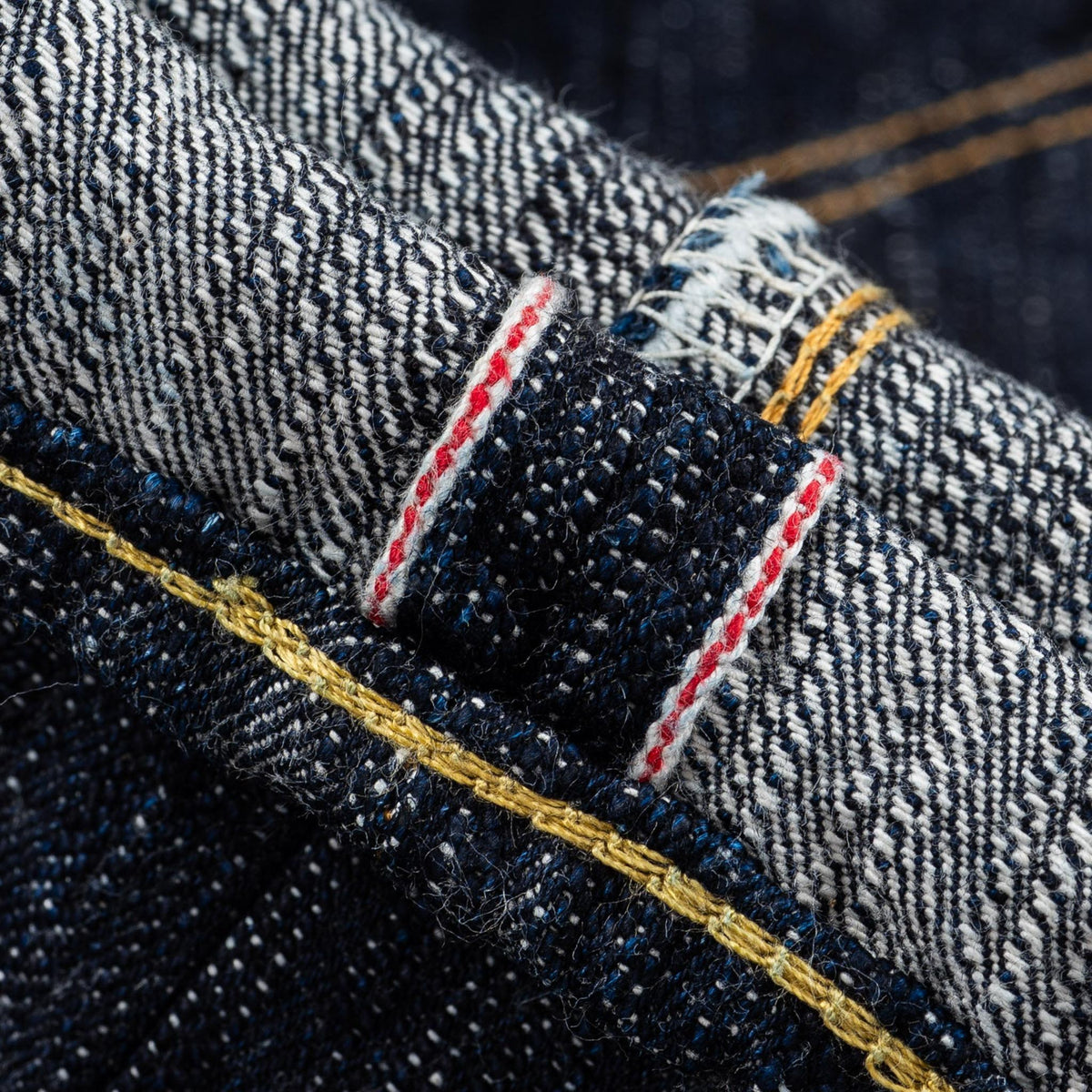 IH-666S-SLB 16oz Slubby Selvedge Denim Slim Straight Cut Jeans - Indigo