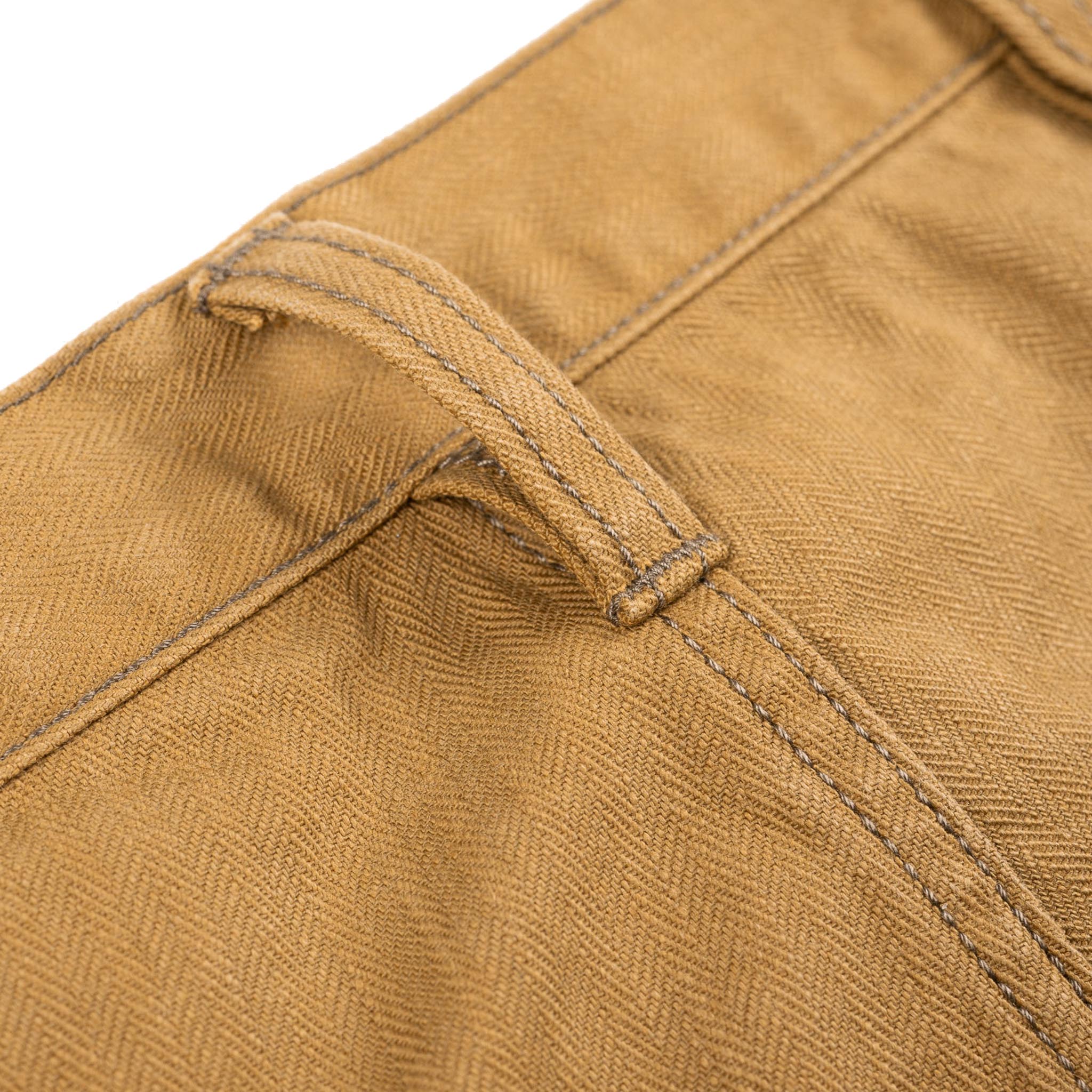 IH-748-BRN 10oz Herringbone Wide Pants - Brown