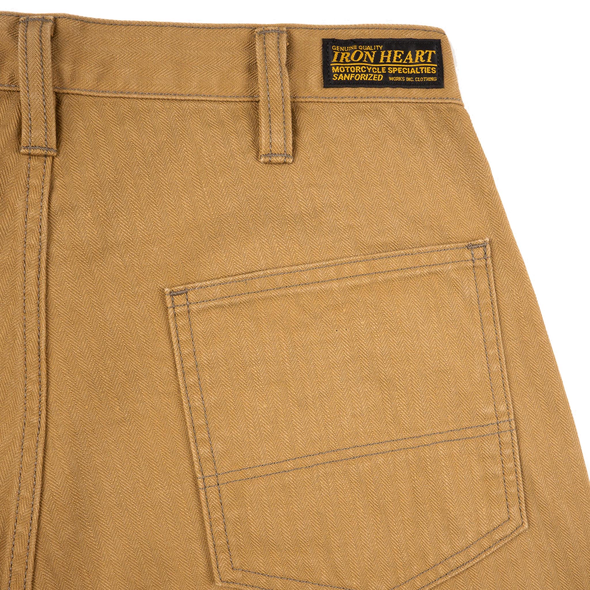 IH-748-BRN 10oz Herringbone Wide Pants - Brown