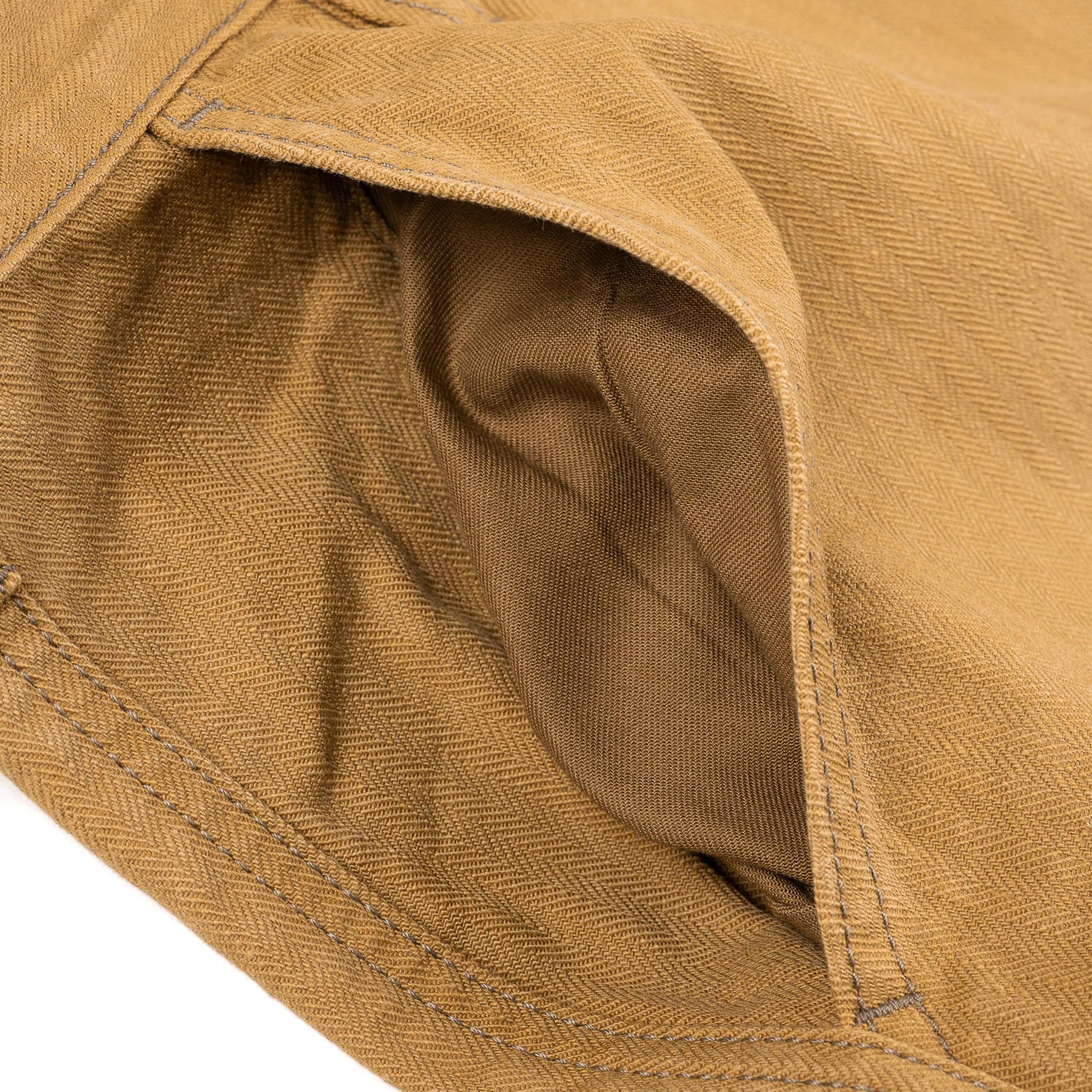 IH-748-BRN 10oz Herringbone Wide Pants - Brown