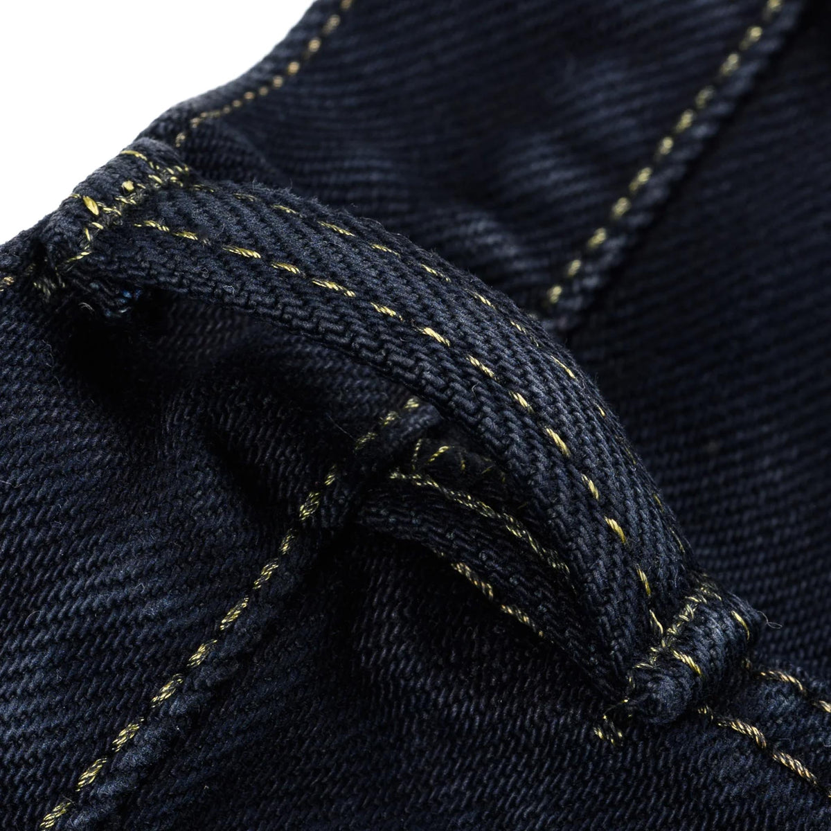 IH-888S-21od 21oz Selvedge Denim Medium/High Rise Tapered Cut Jeans - Indigo Overdyed Black