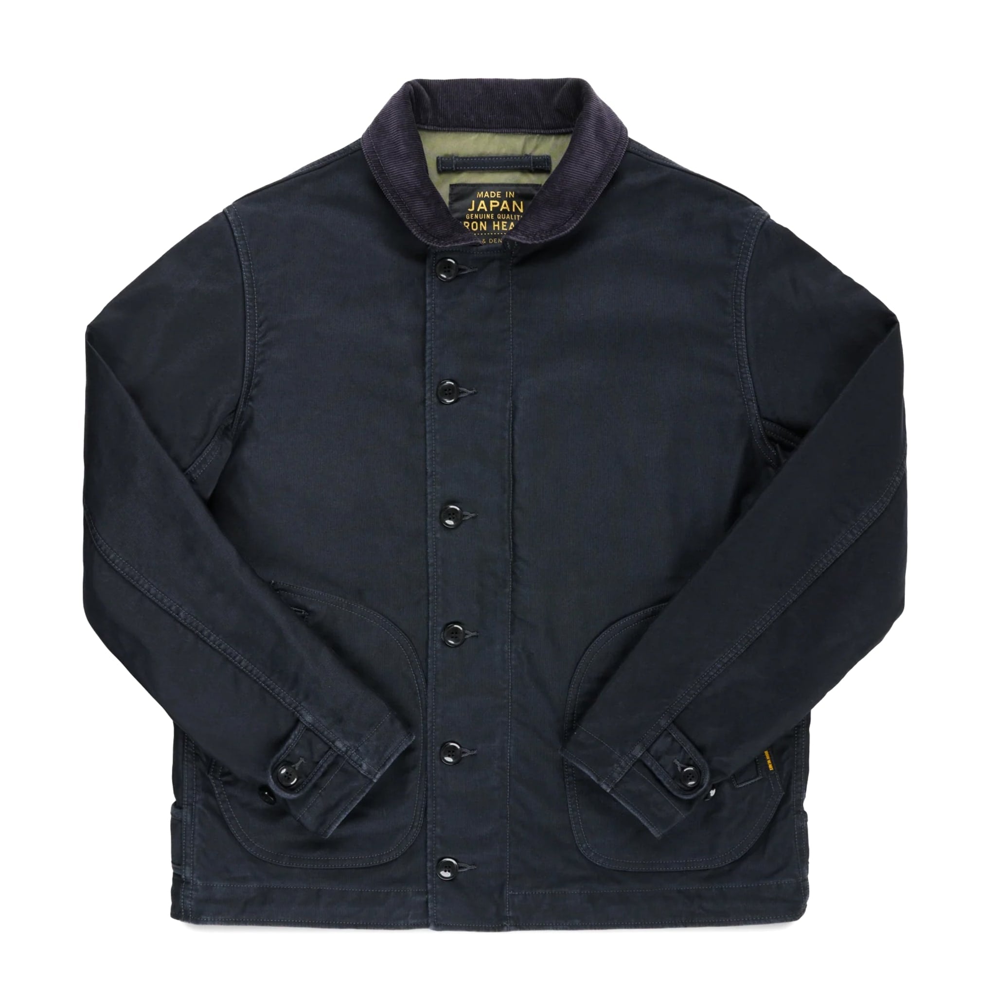 IHM-48-BLK 12oz Whipcord Lightweight N1 Deck Jacket - Black