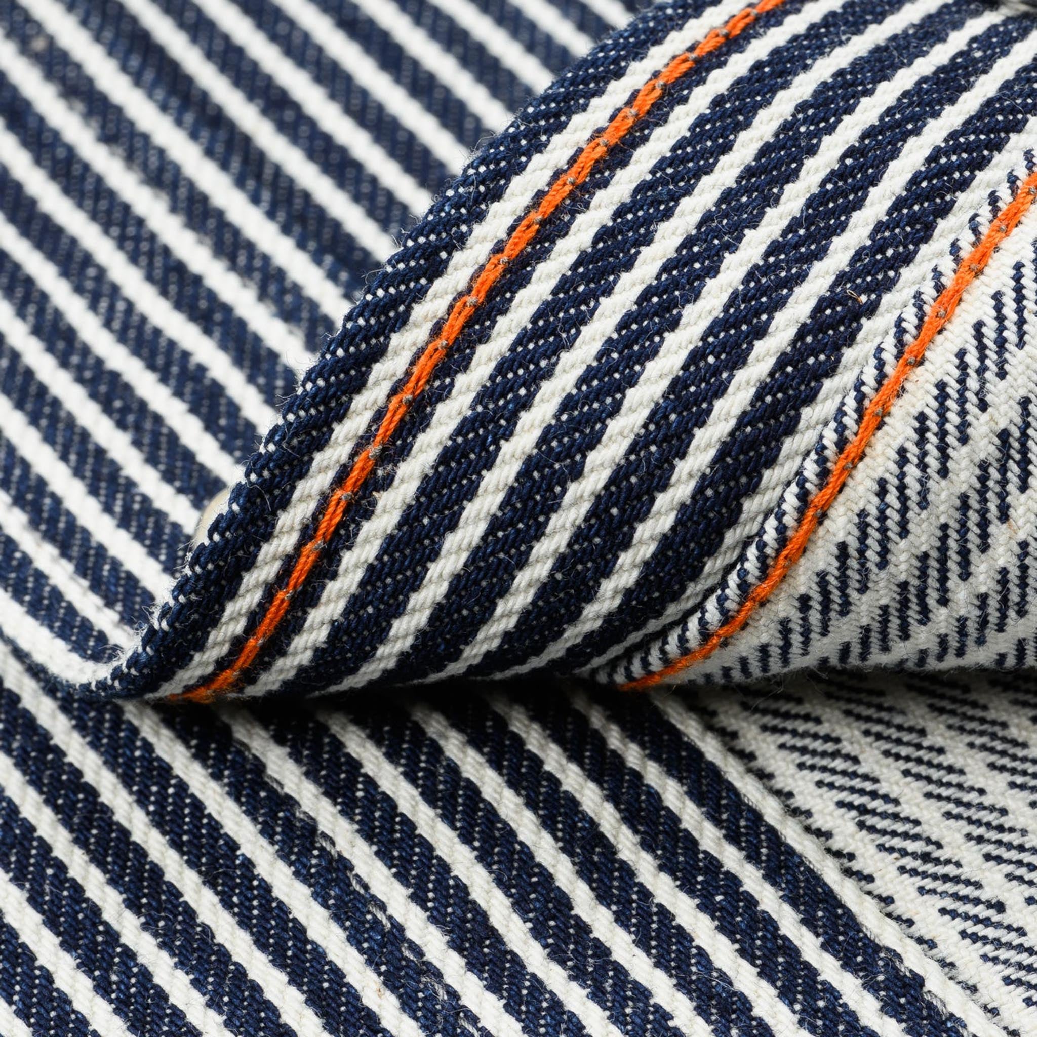 IHSH-07-IND 12oz Hickory Stripe Western Shirt - Indigo