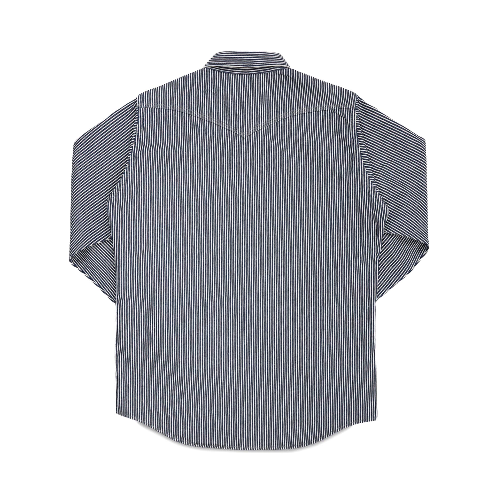 IHSH-07-IND 12oz Hickory Stripe Western Shirt - Indigo