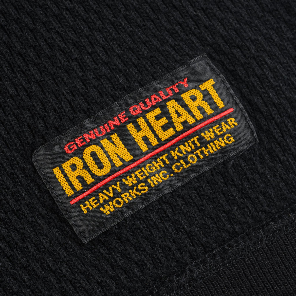 IHSW-86-BLK Heavyweight Thermal Crew Neck Sweater - Black
