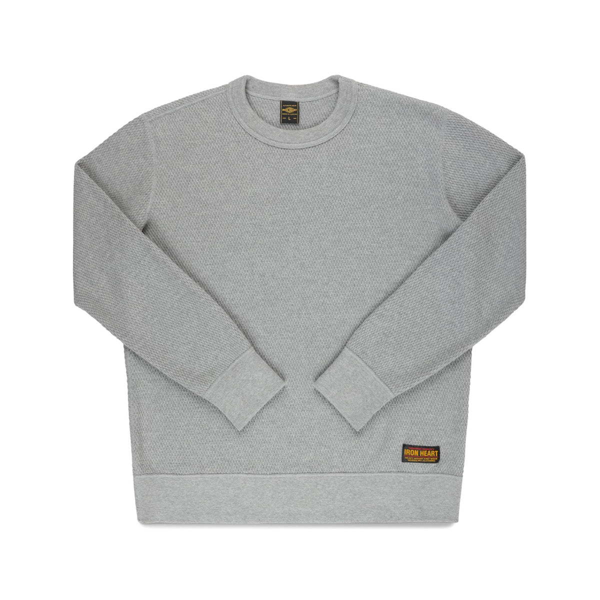 IHSW-86-GRY Heavyweight Thermal Crew Neck Sweater - Grey