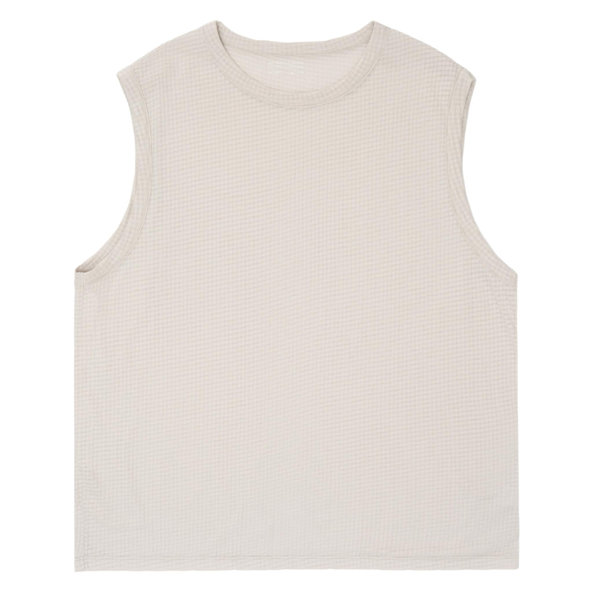LW-T107 Gauze Sleeveless T-Shirt - Solar Grey