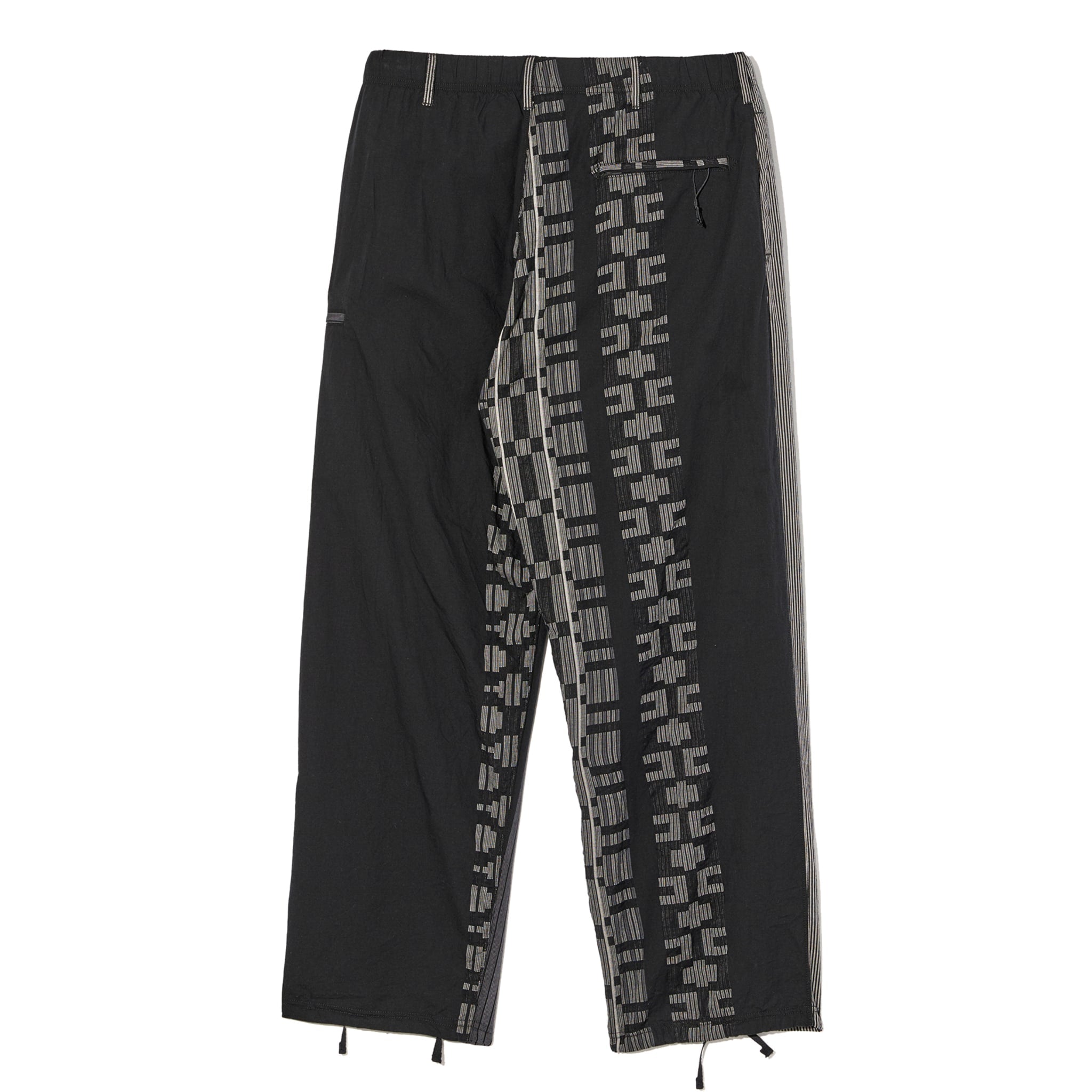 Drawstring Pant - Black/Grey Multi Pattern Stripe Jacquard