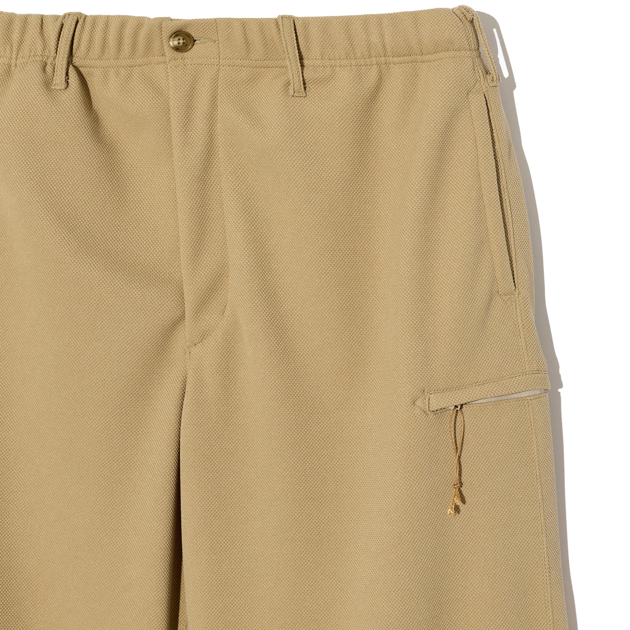 Drawstring Pant - Khaki Diamond Poly Knit