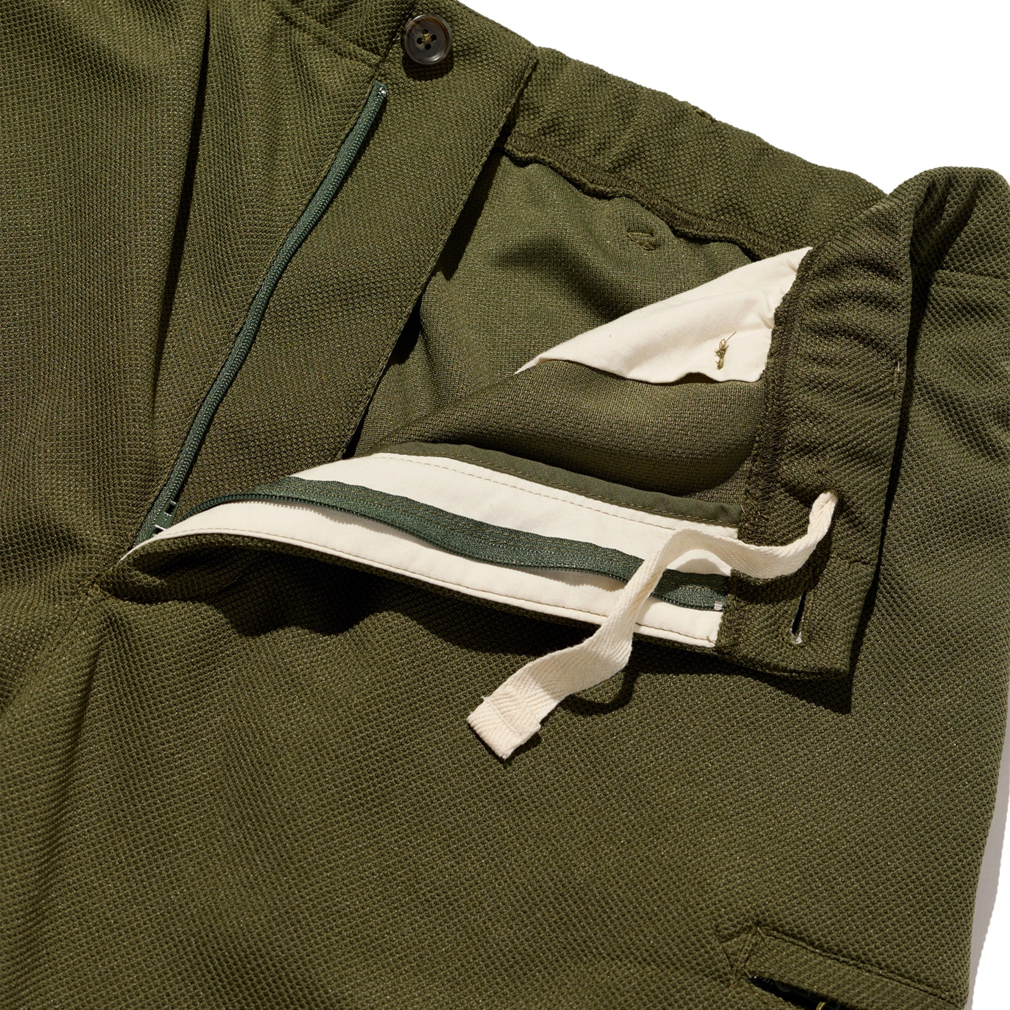 Drawstring Pant - Olive Diamond Poly Knit