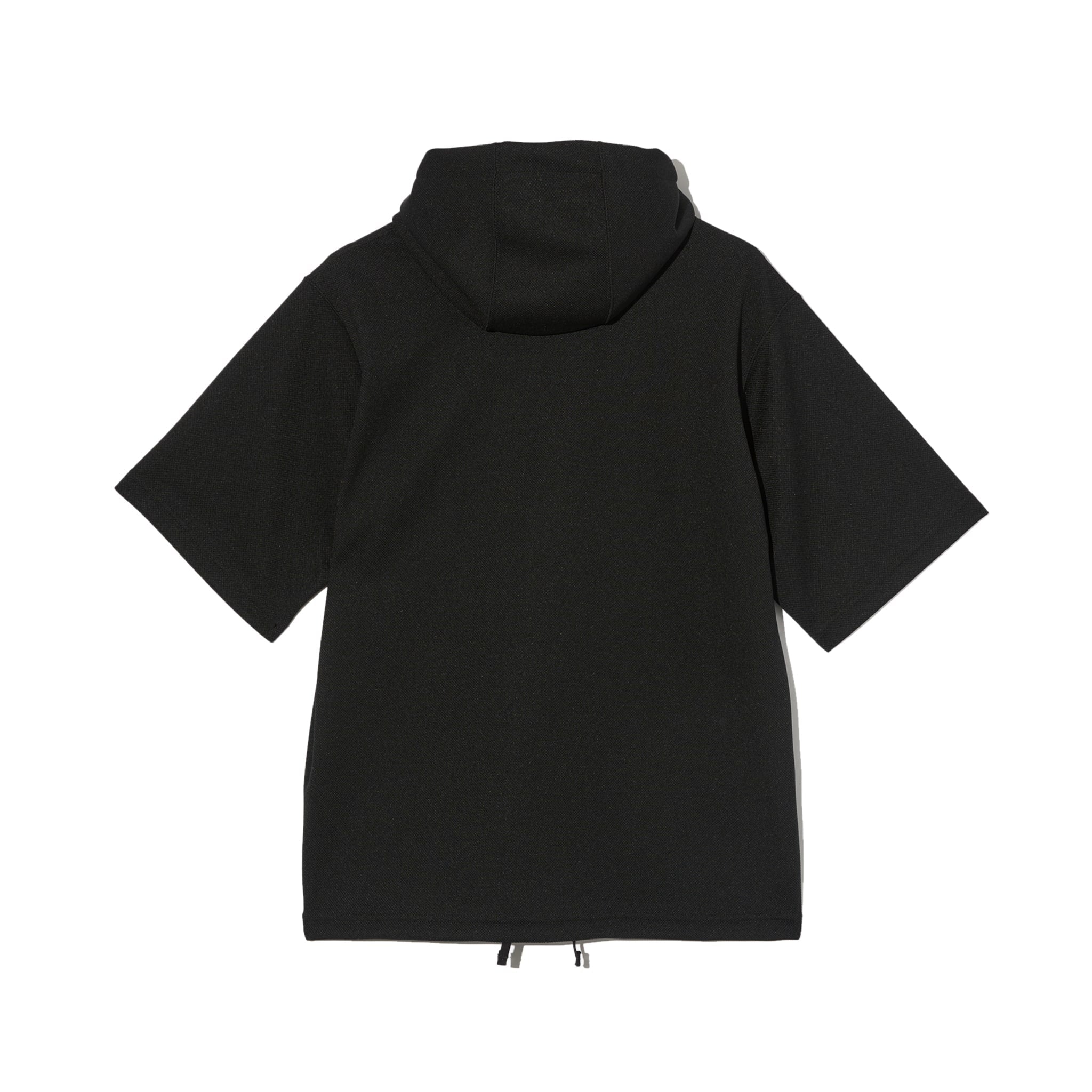 Short Sleeve Hoody - Black Diamond Poly Knit