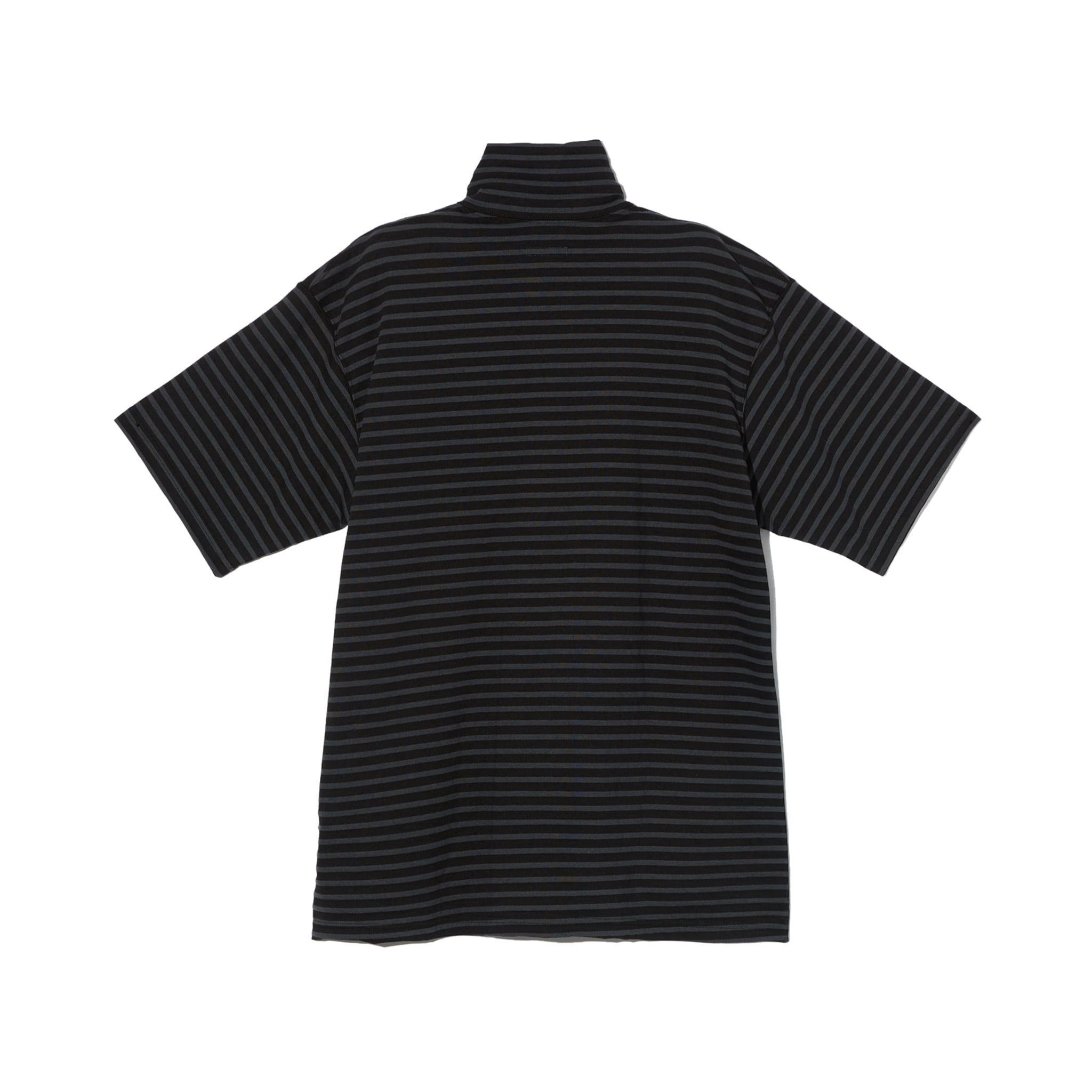 SS Zip Turtle - Charcoal/Black PC Stripe Jersey
