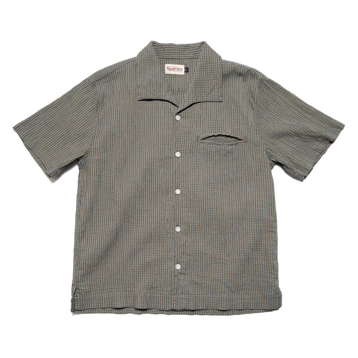 Cayucos Seersucker - Olive Plaid