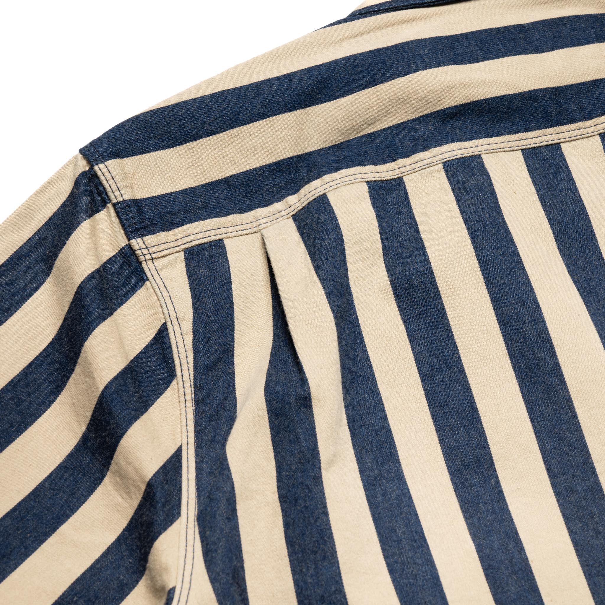 Dayton Short Sleeve Indigo Wide Stripe