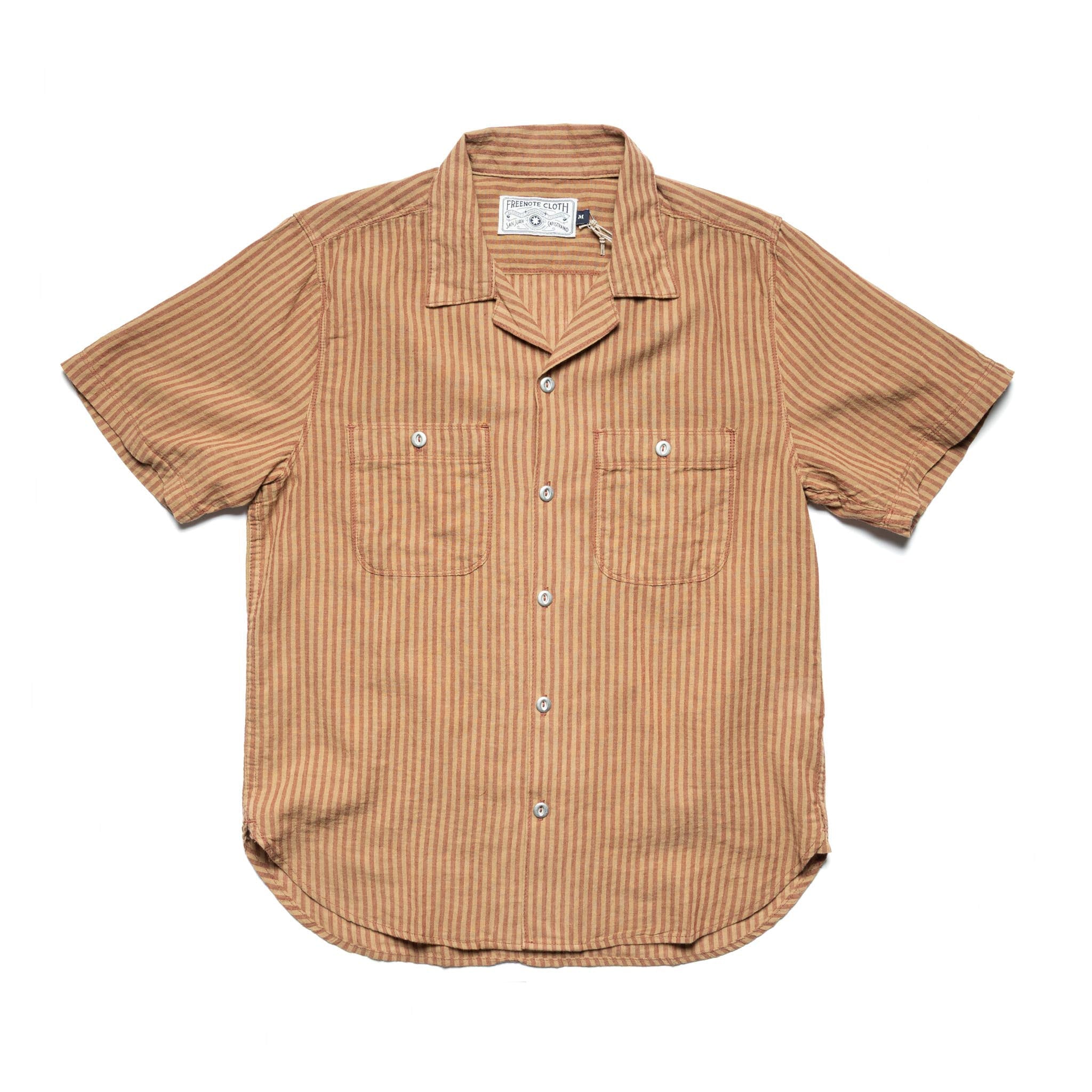 Dayton Short Sleeve Terracotta Stripe