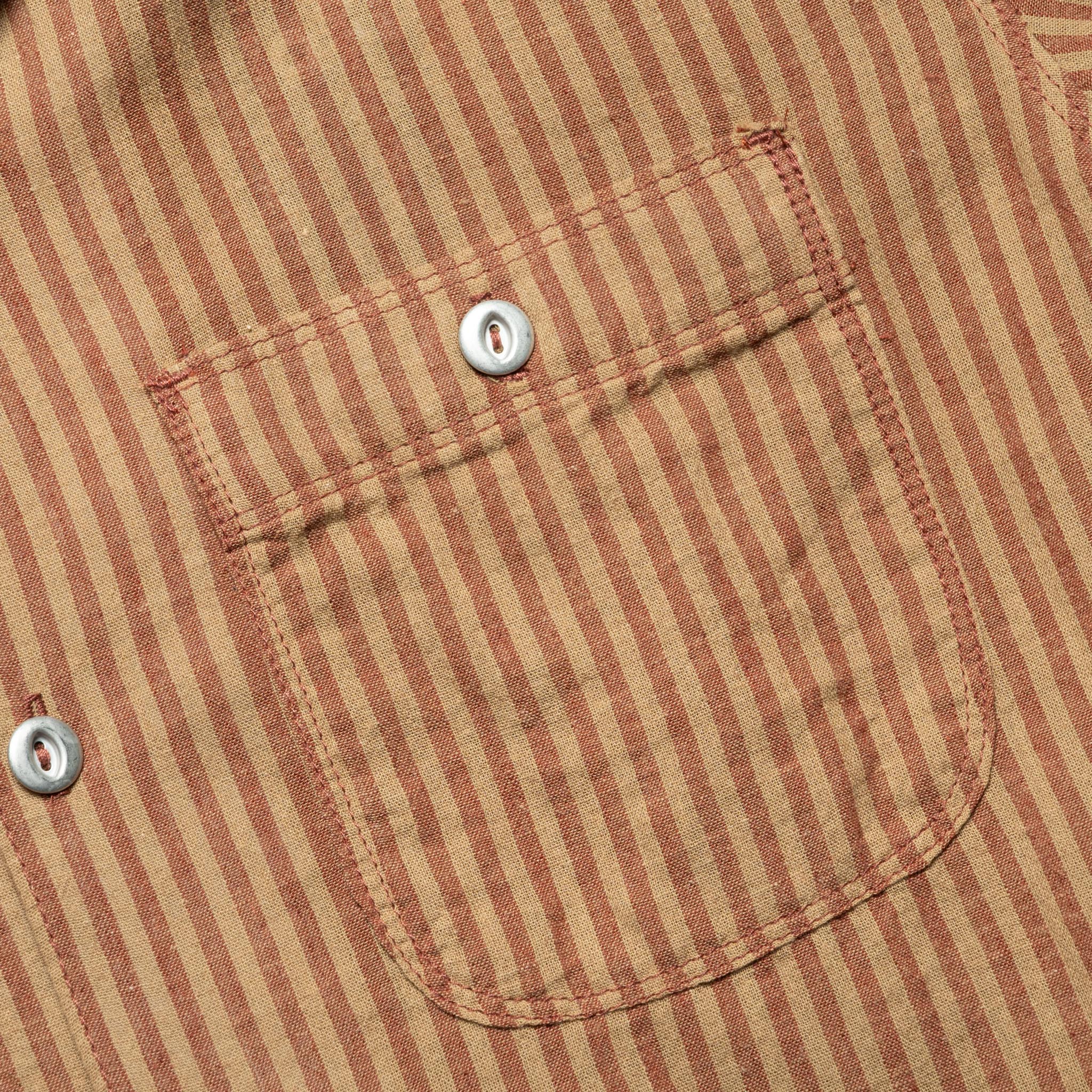 Dayton Short Sleeve Terracotta Stripe