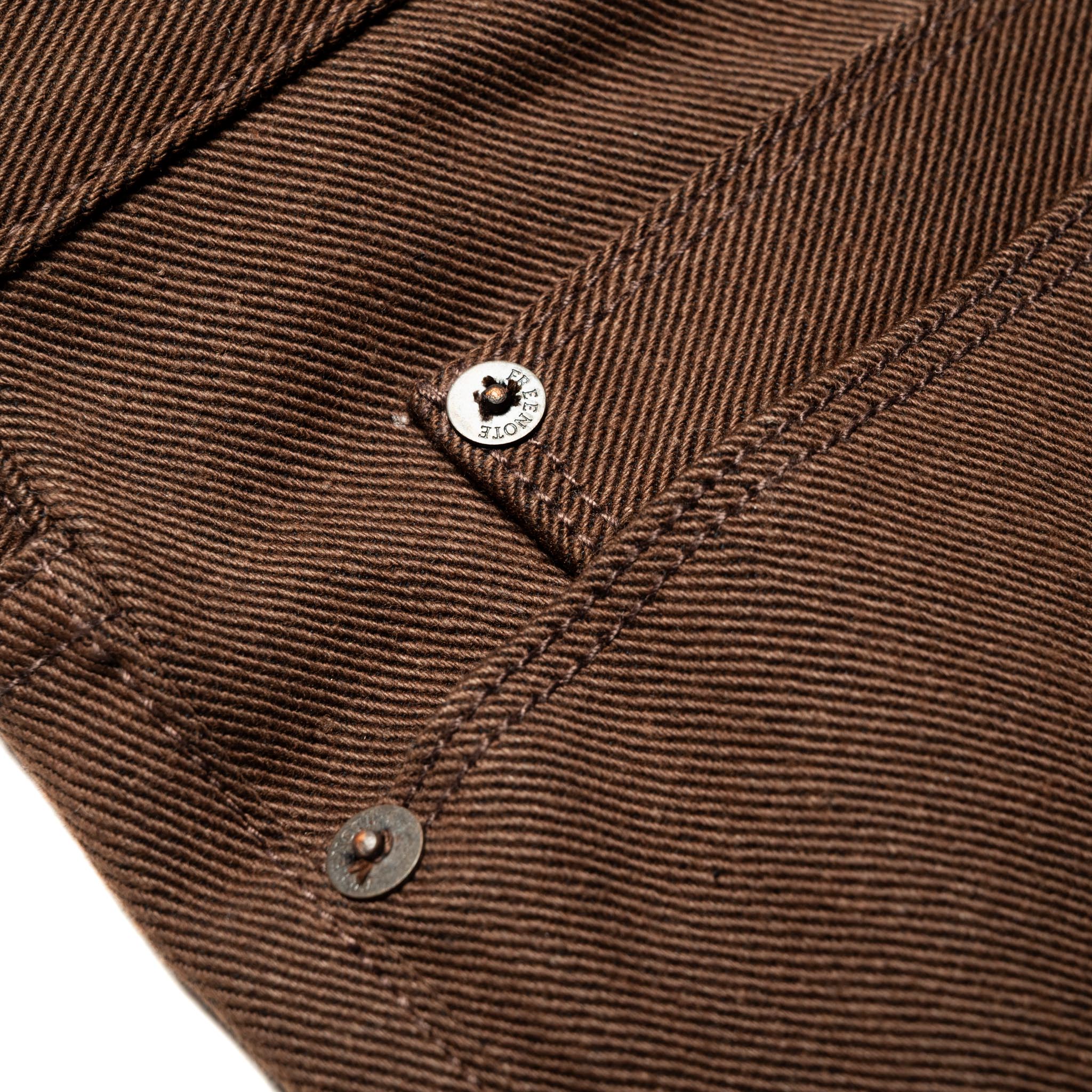 Portola Classic Taper 15 oz Dark Brown Selvedge Denim