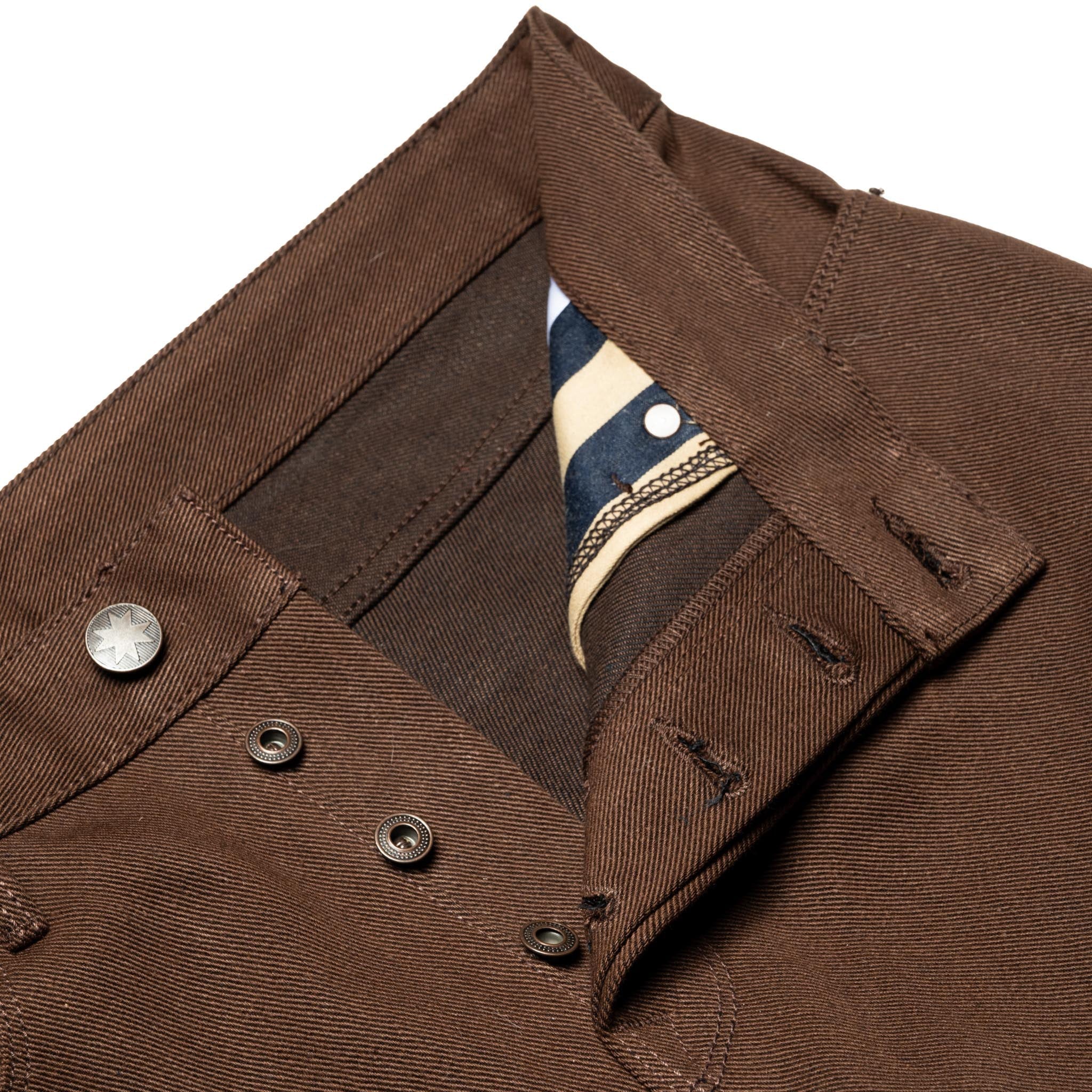 Portola Classic Taper 15 oz Dark Brown Selvedge Denim