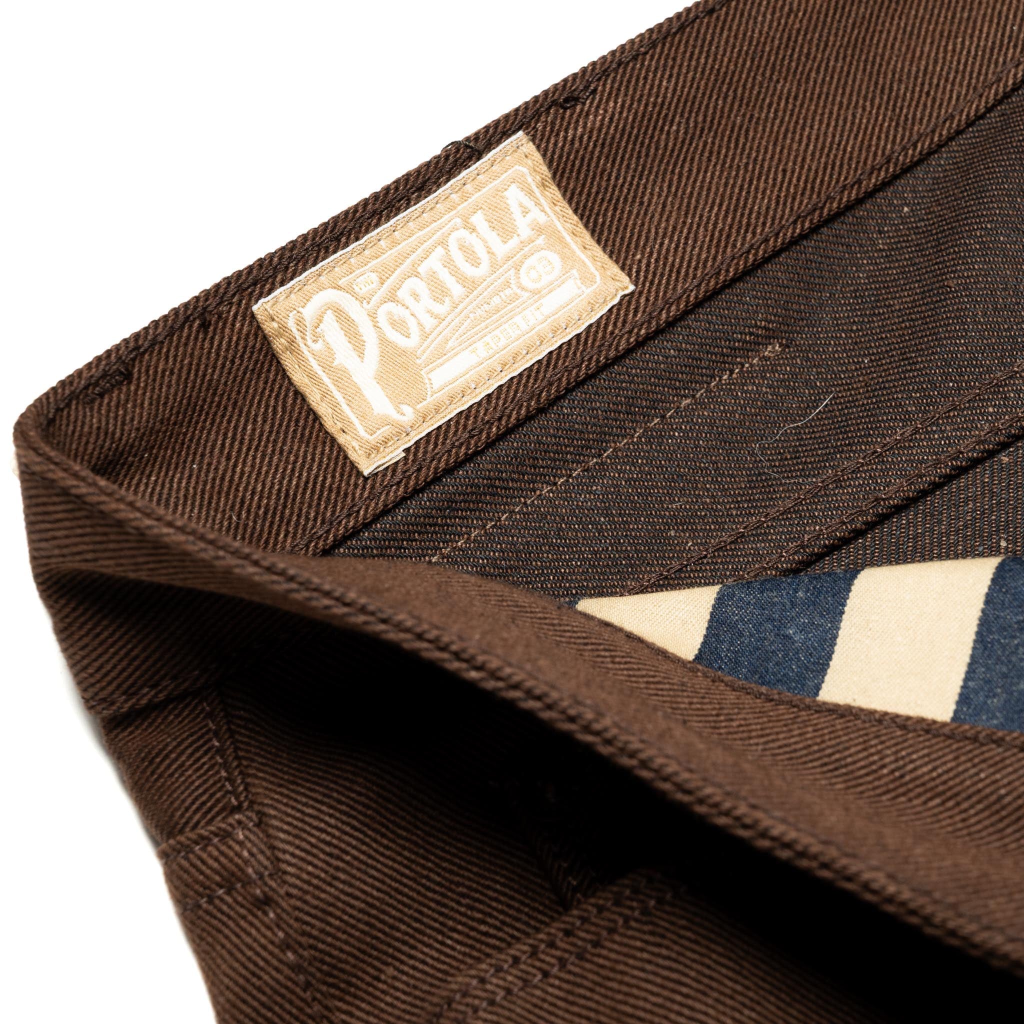 Portola Classic Taper 15 oz Dark Brown Selvedge Denim