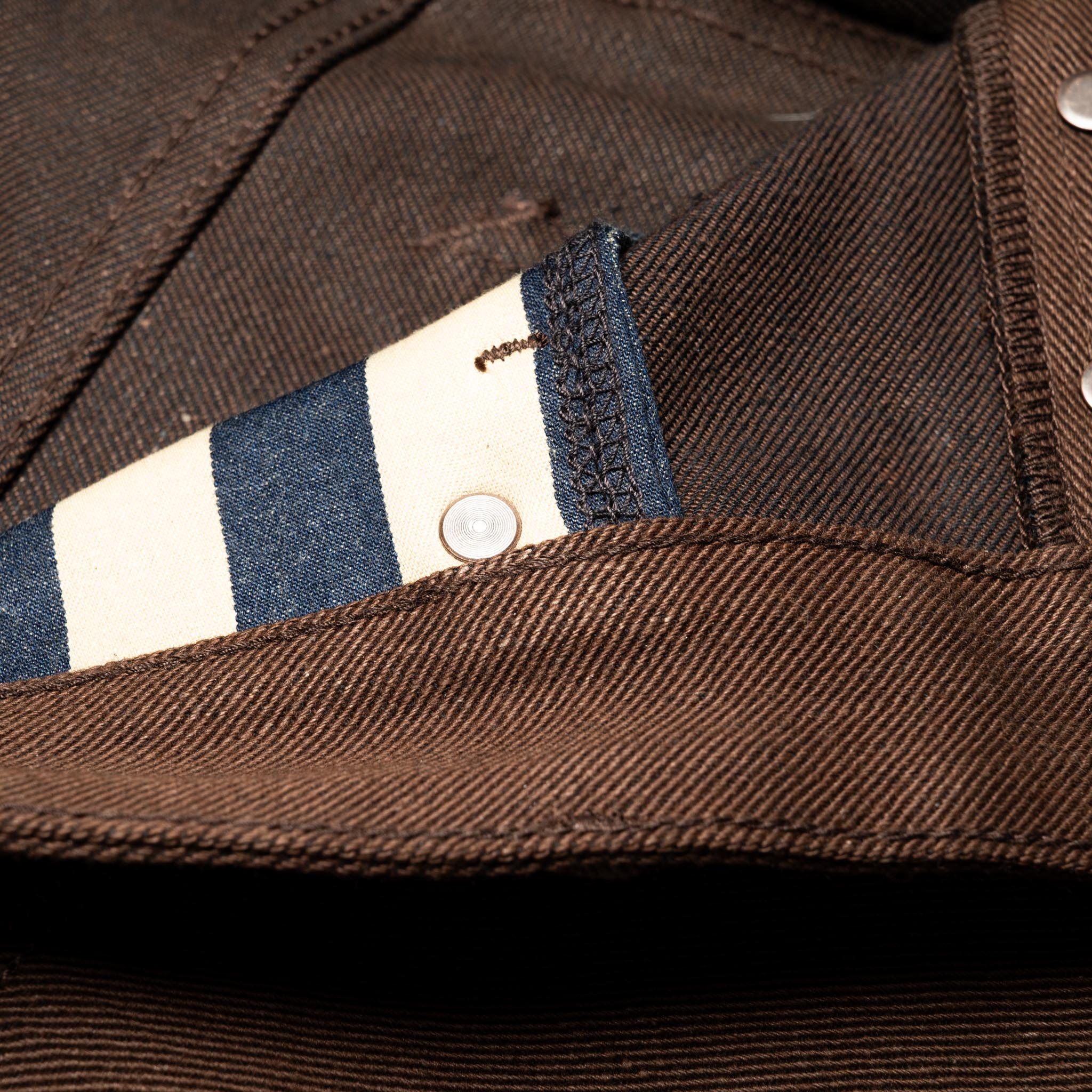 Portola Classic Taper 15 oz Dark Brown Selvedge Denim