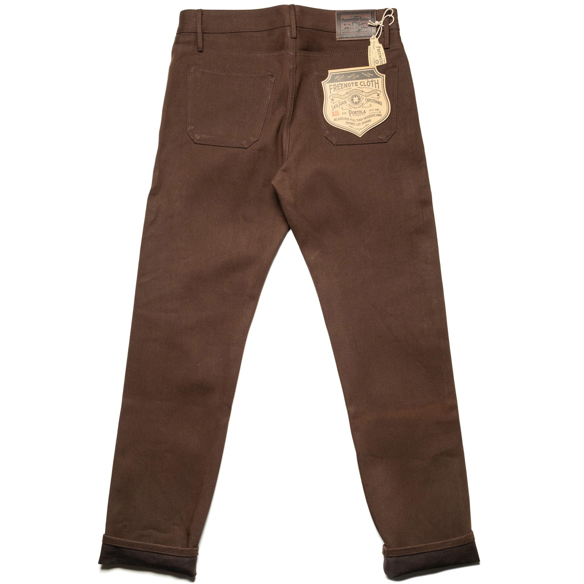 Portola Classic Taper 15 oz Dark Brown Selvedge Denim