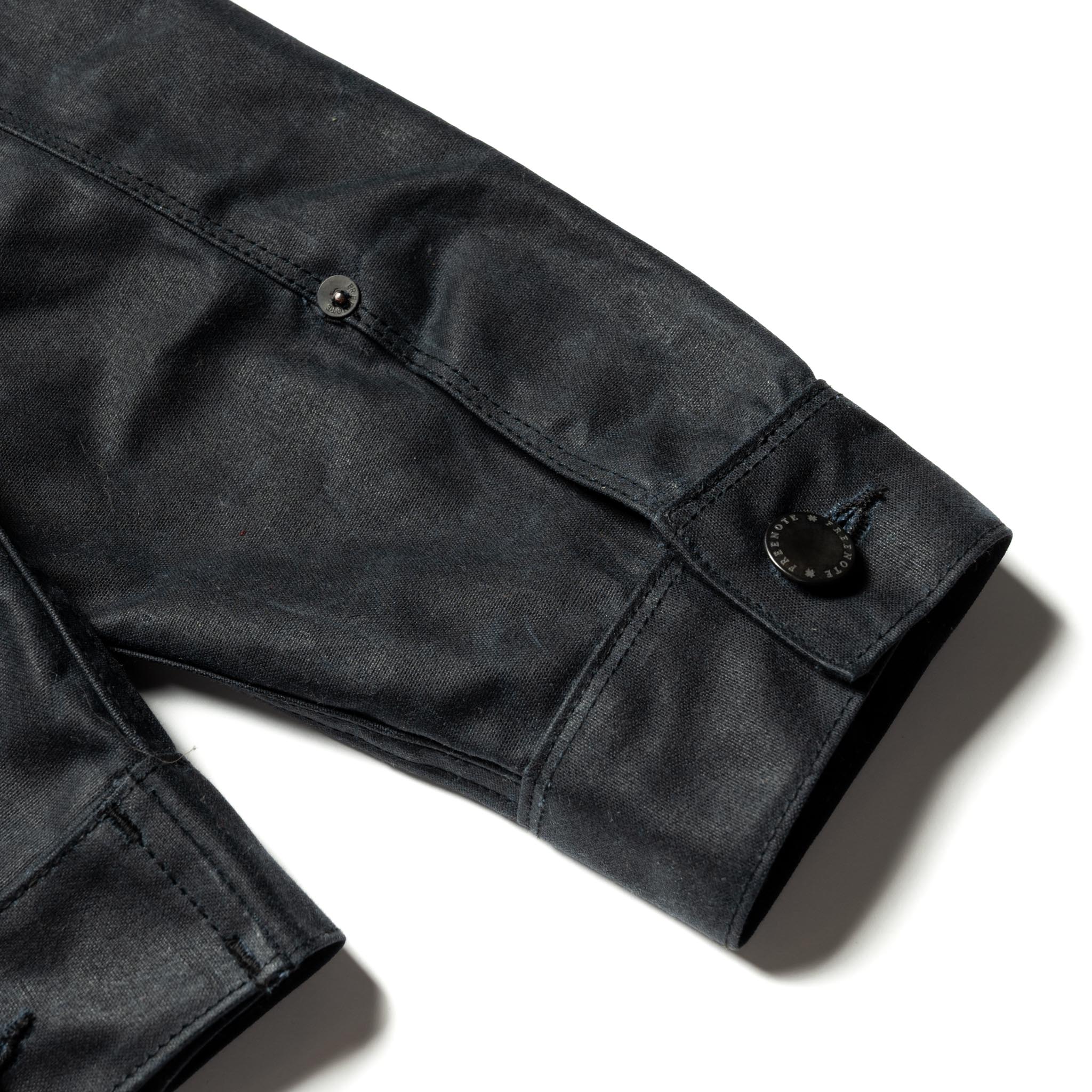 RJ-1 Riders Jacket Waxed Canvas - Black (Brown Lining)