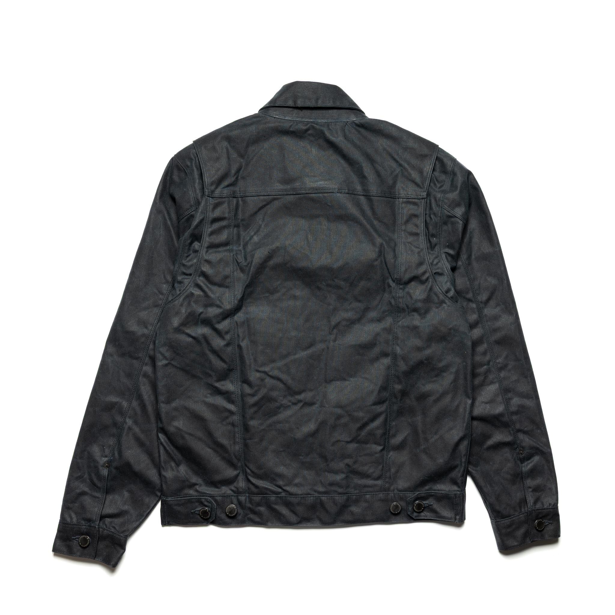RJ-1 Riders Jacket Waxed Canvas - Black (Brown Lining)