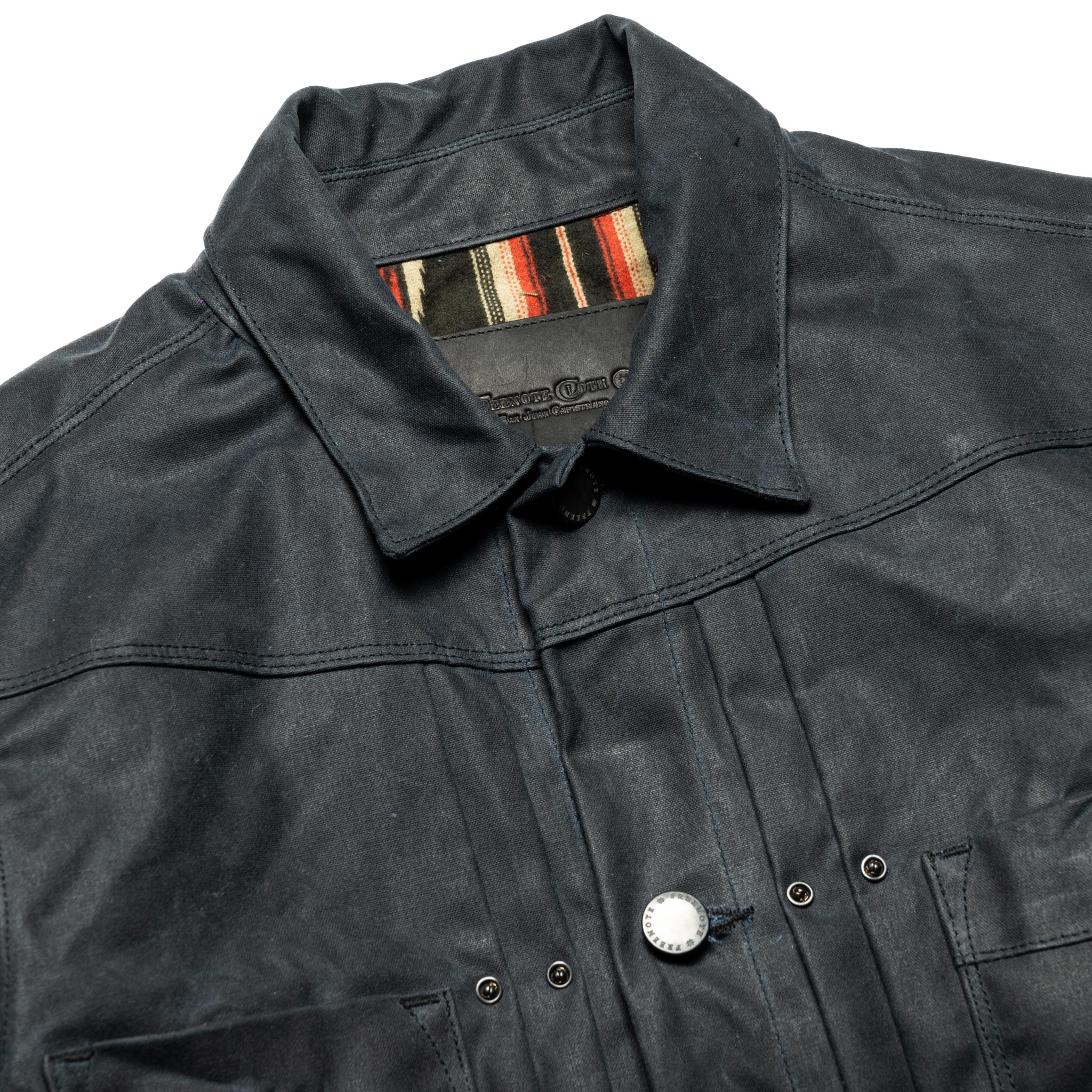 RJ-1 Riders Jacket Waxed Canvas - Black (Brown Lining)