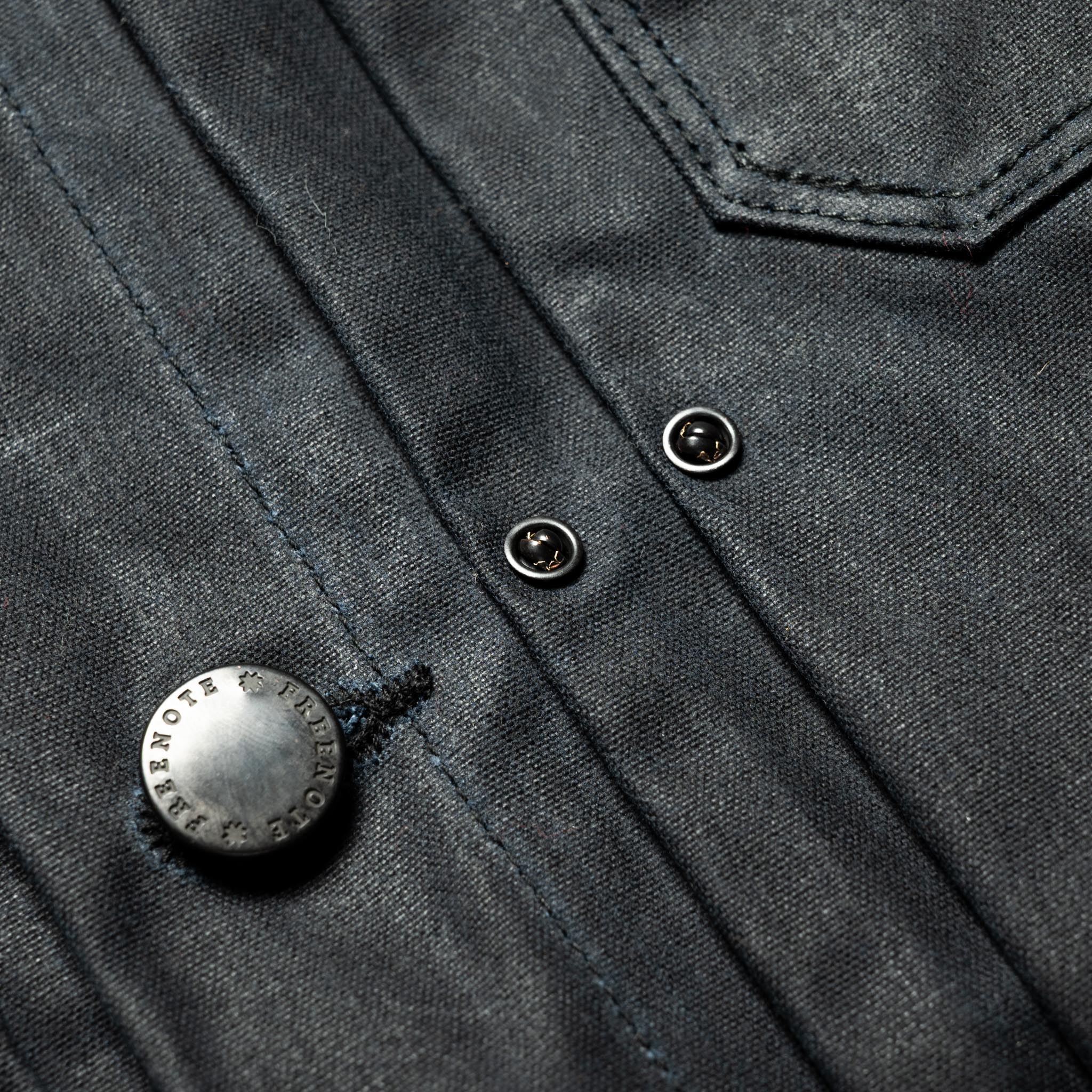 RJ-1 Riders Jacket Waxed Canvas - Black (Brown Lining)