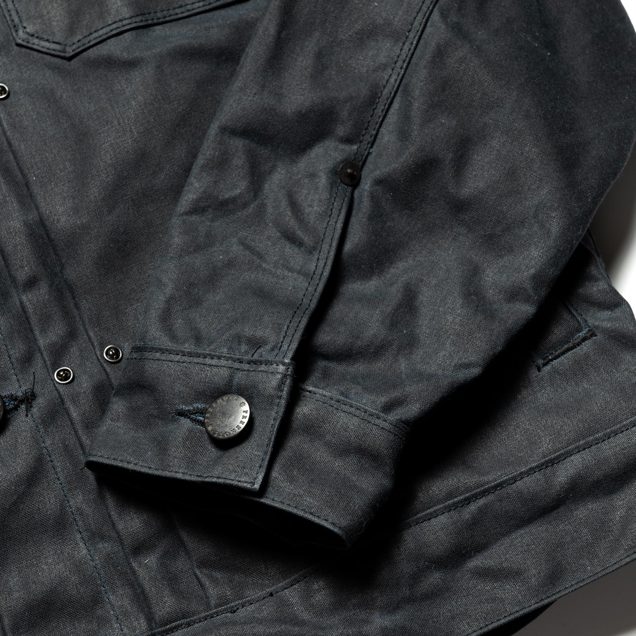 RJ-1 Riders Jacket Waxed Canvas - Black (Brown Lining)