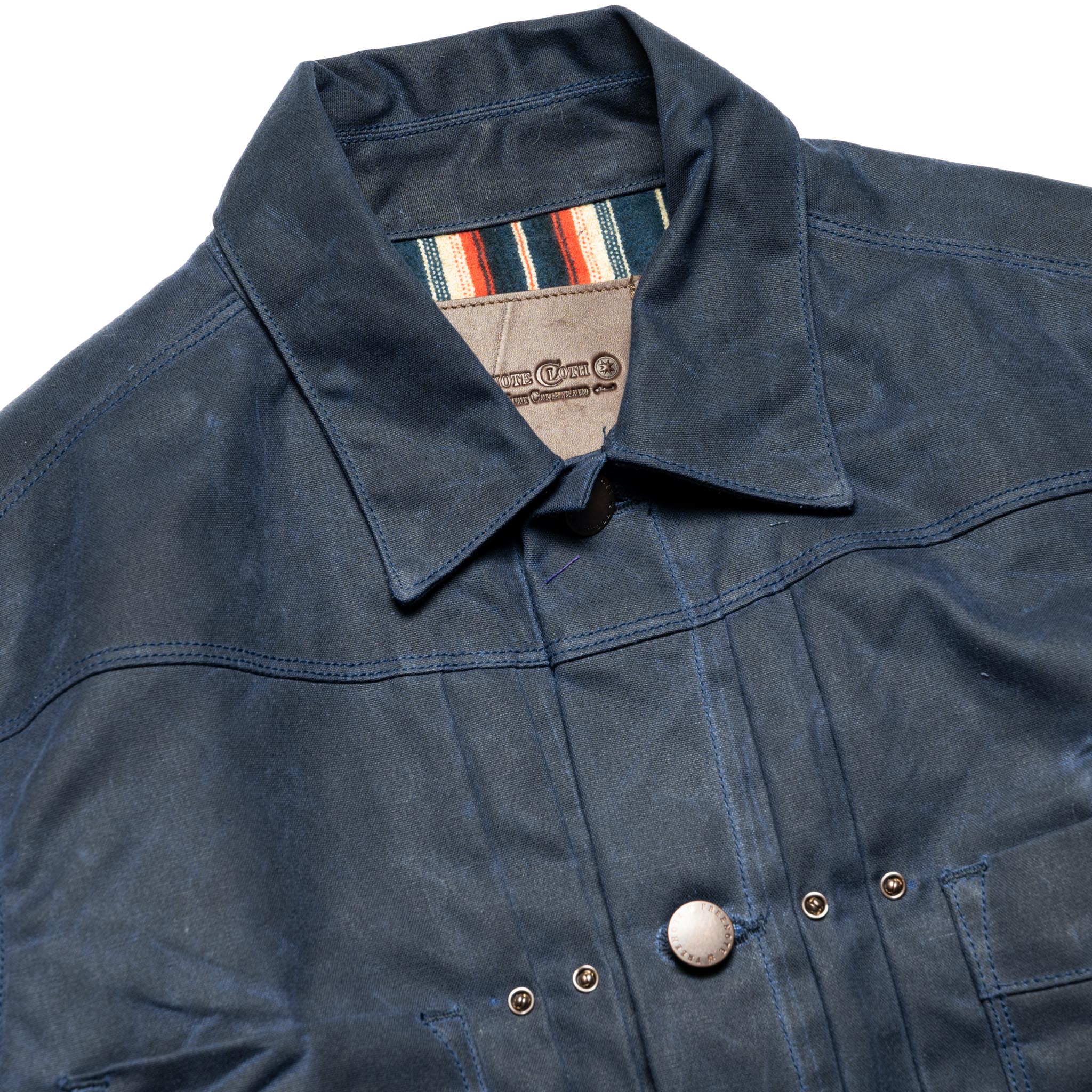 RJ-1 Riders Jacket Waxed Canvas - Navy (Navy Lining)