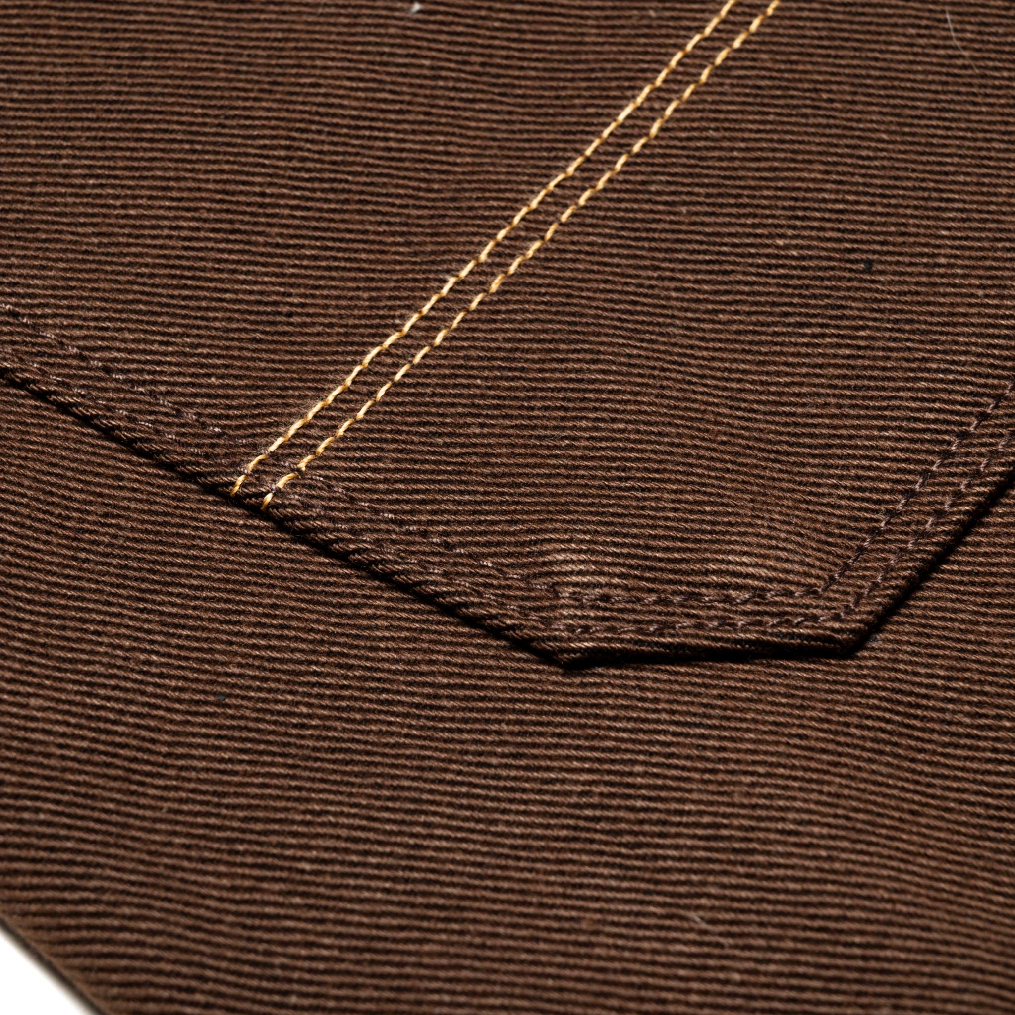 Wilkes Western 15 oz Dark Brown Selvedge Denim