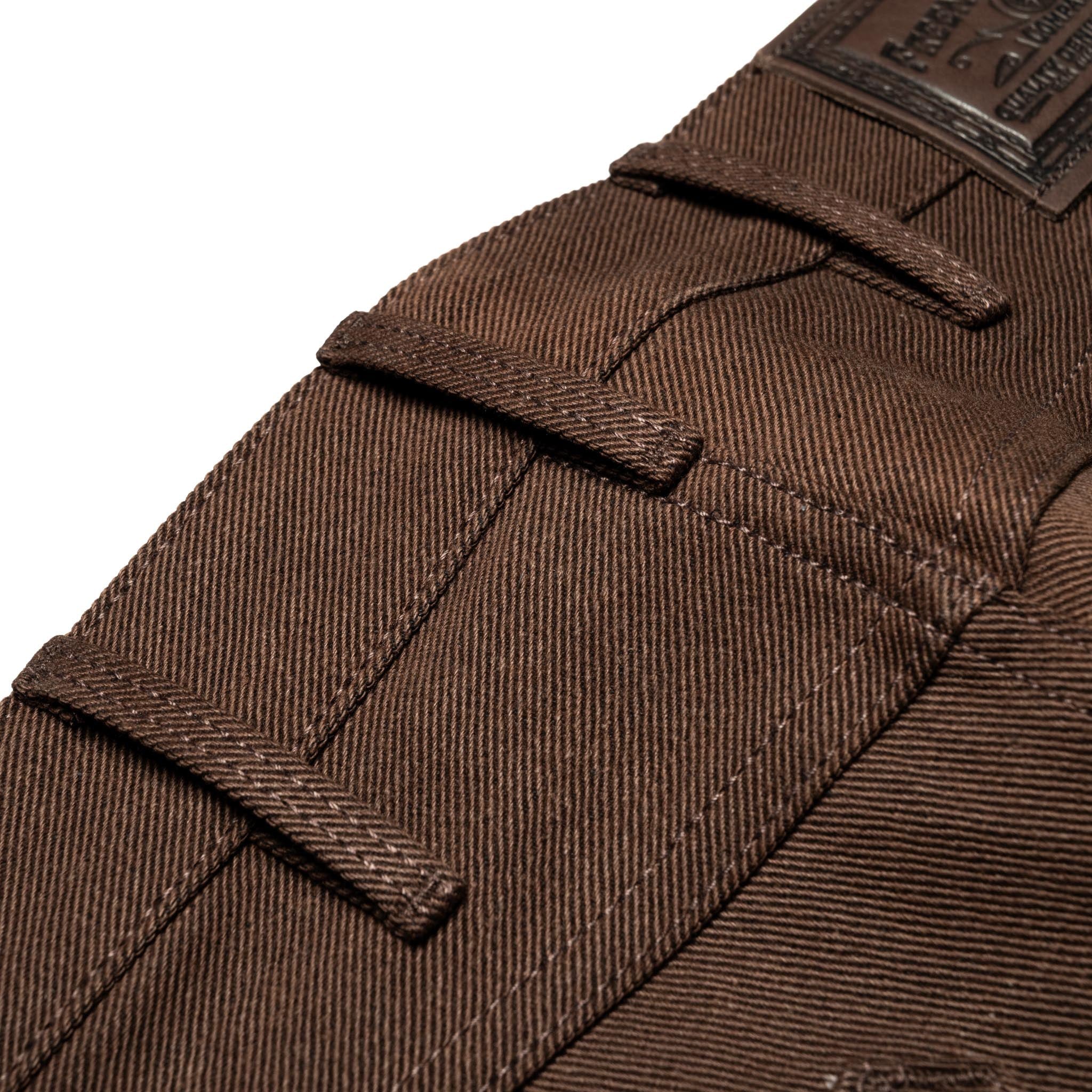 Wilkes Western 15 oz Dark Brown Selvedge Denim