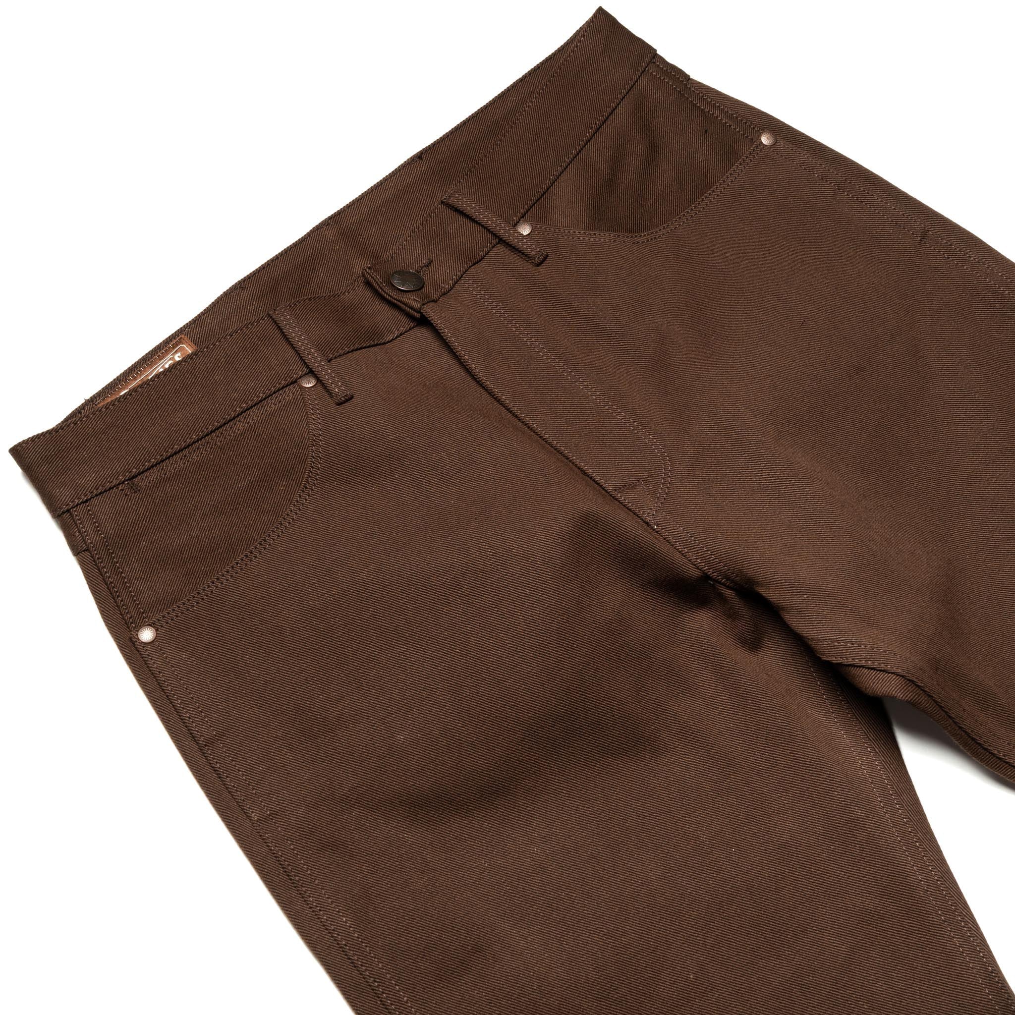 Wilkes Western 15 oz Dark Brown Selvedge Denim