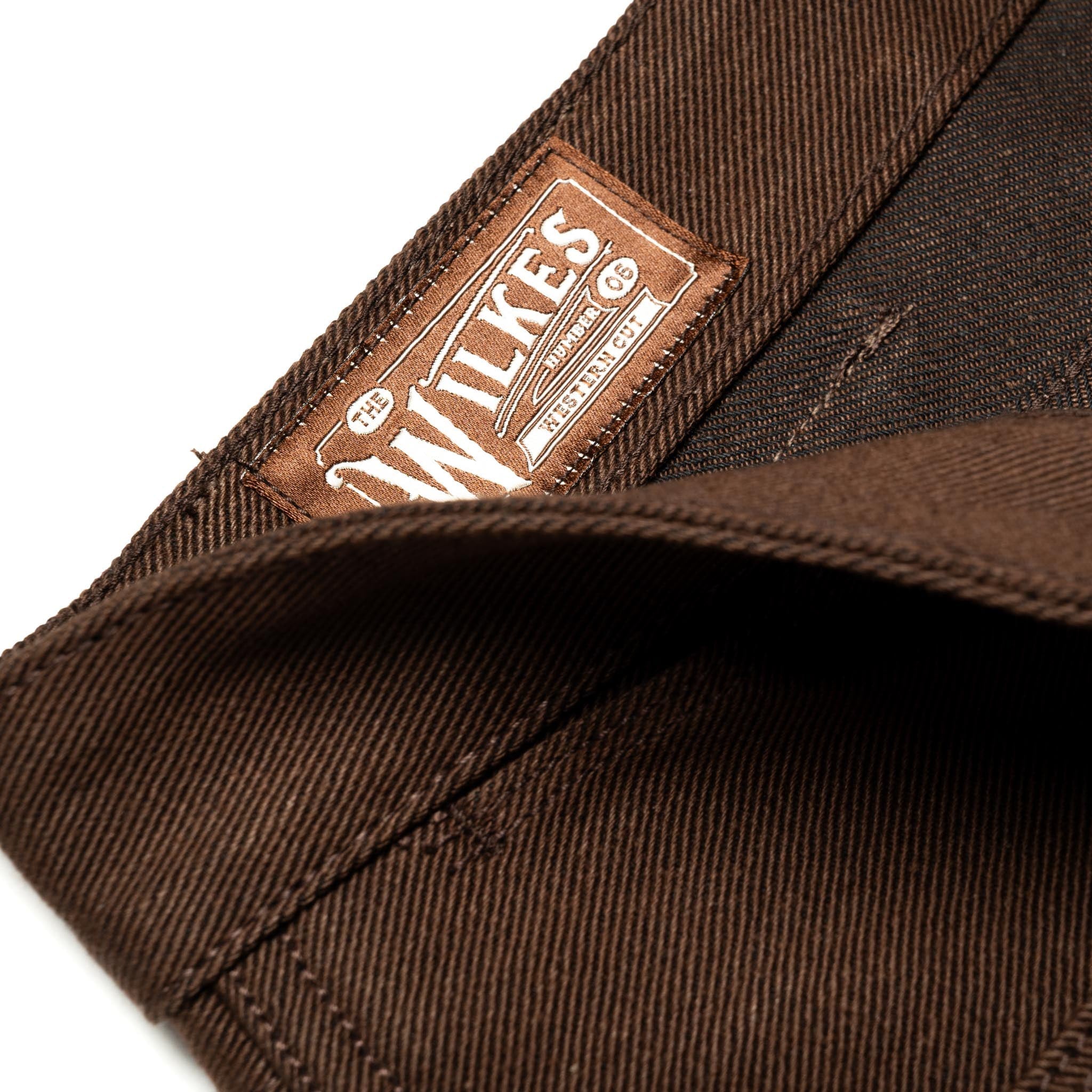 Wilkes Western 15 oz Dark Brown Selvedge Denim