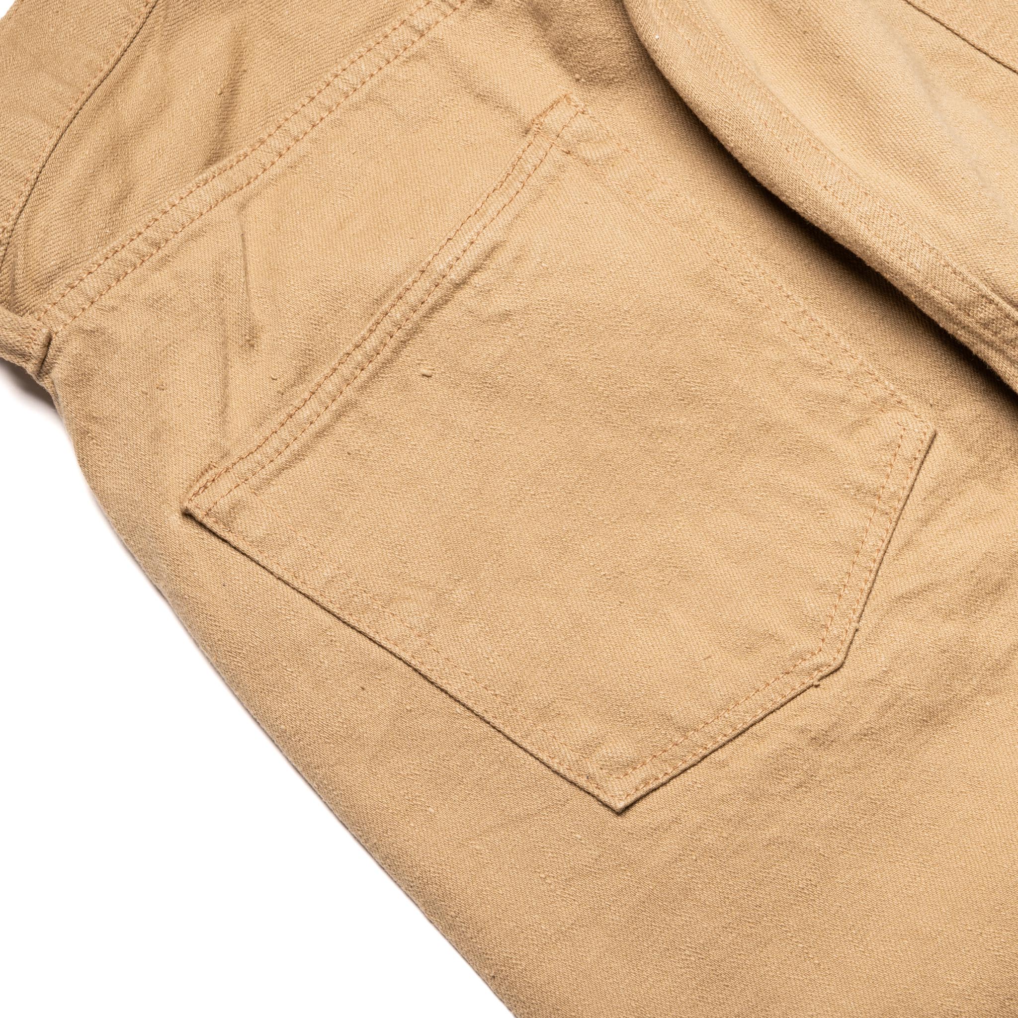 0105BE Wide Straight 12oz Slub Selvedge Denim Beige
