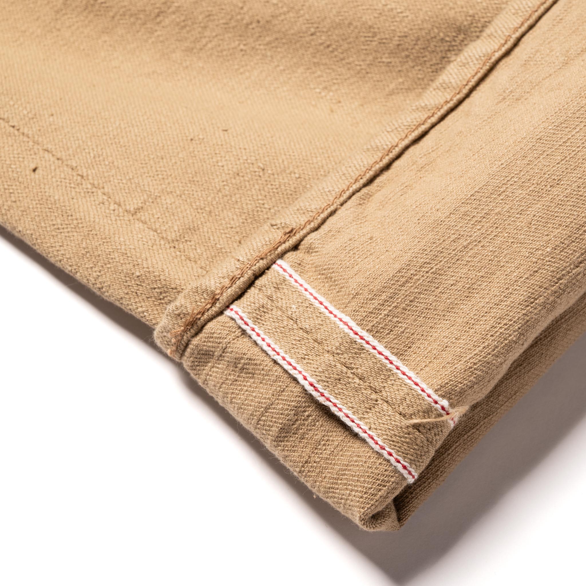 0105BE Wide Straight 12oz Slub Selvedge Denim Beige