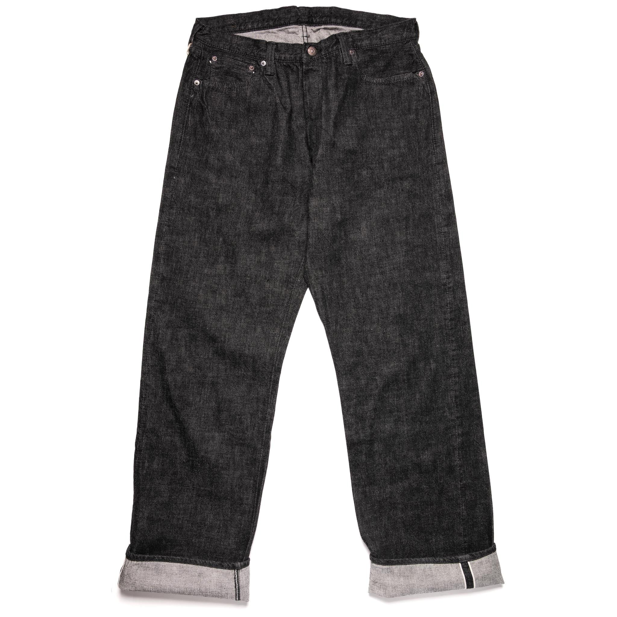 0105BK Wide Straight 13.7oz Selvedge Denim - Black