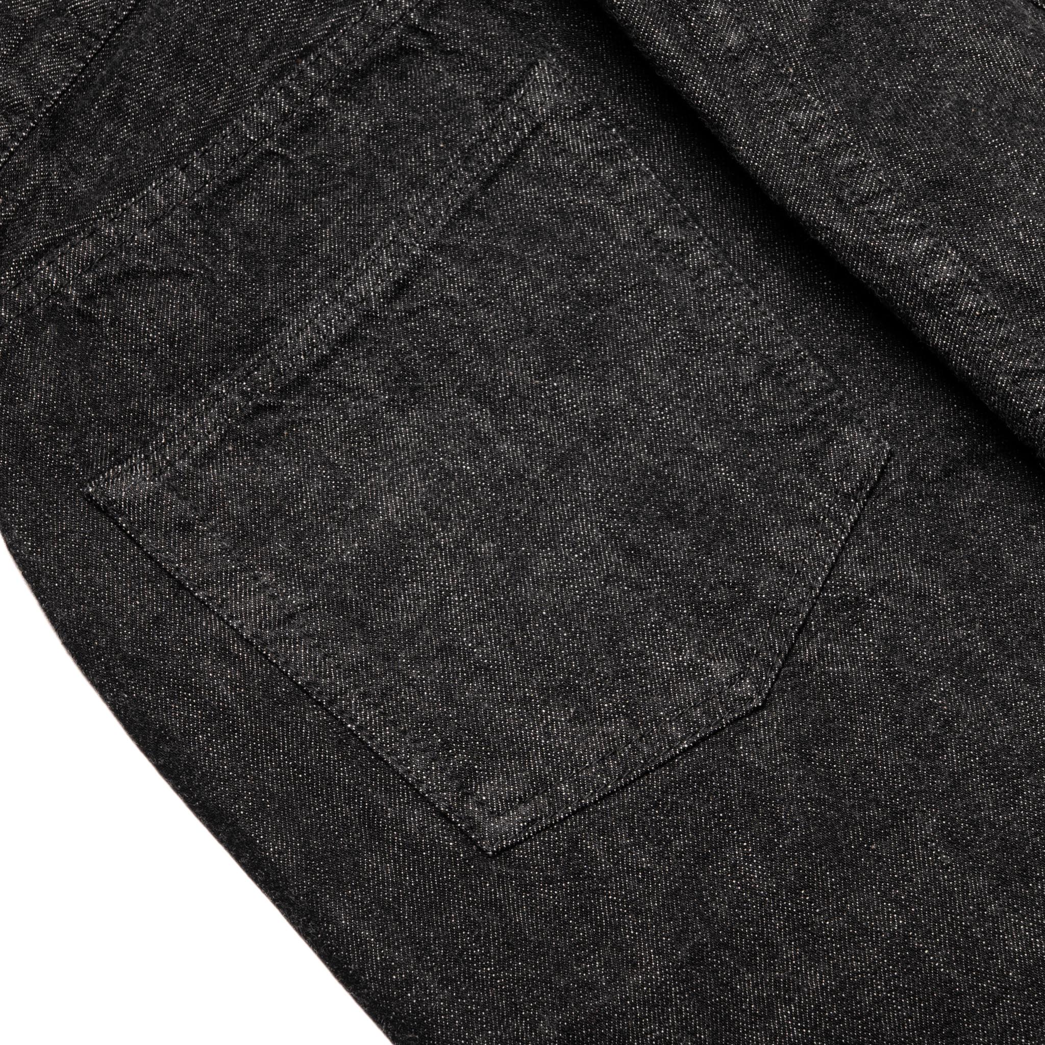 0105BK Wide Straight 13.7oz Selvedge Denim - Black