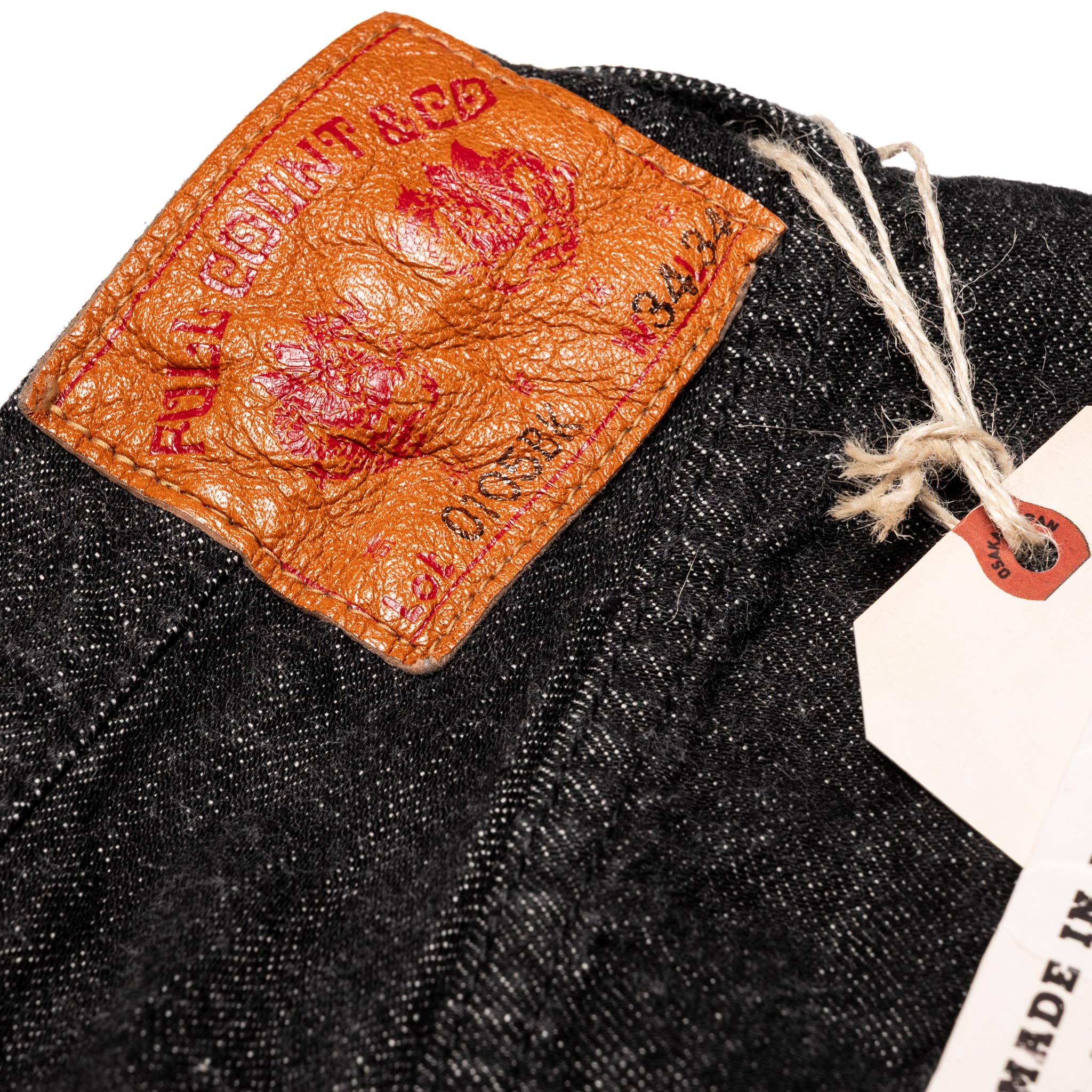 0105BK Wide Straight 13.7oz Selvedge Denim - Black